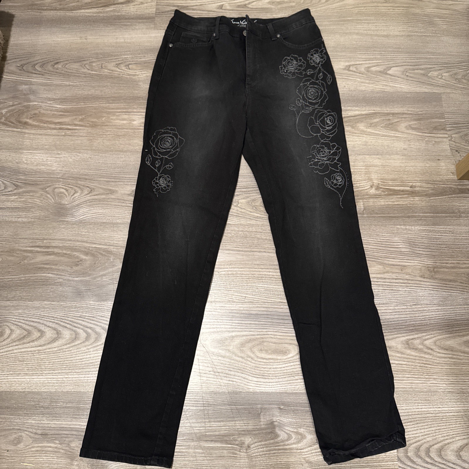 Gloria Vanderbilt Amanda 2.0 rosebead slim leg Jeans Size 8MA