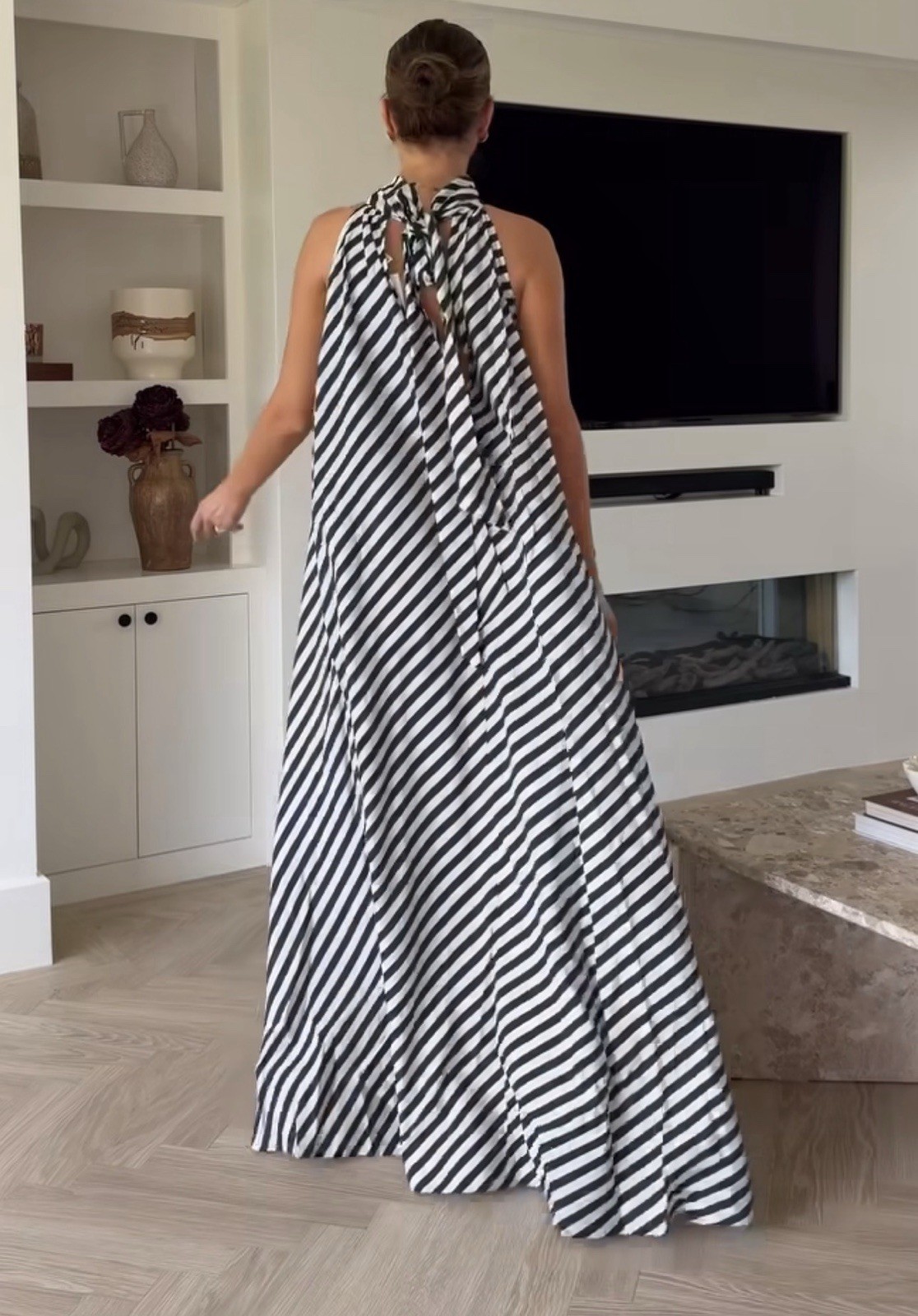 NWT H&M T-Detail A-Line Dress Voluminous Runs Big Sizes: S M L
