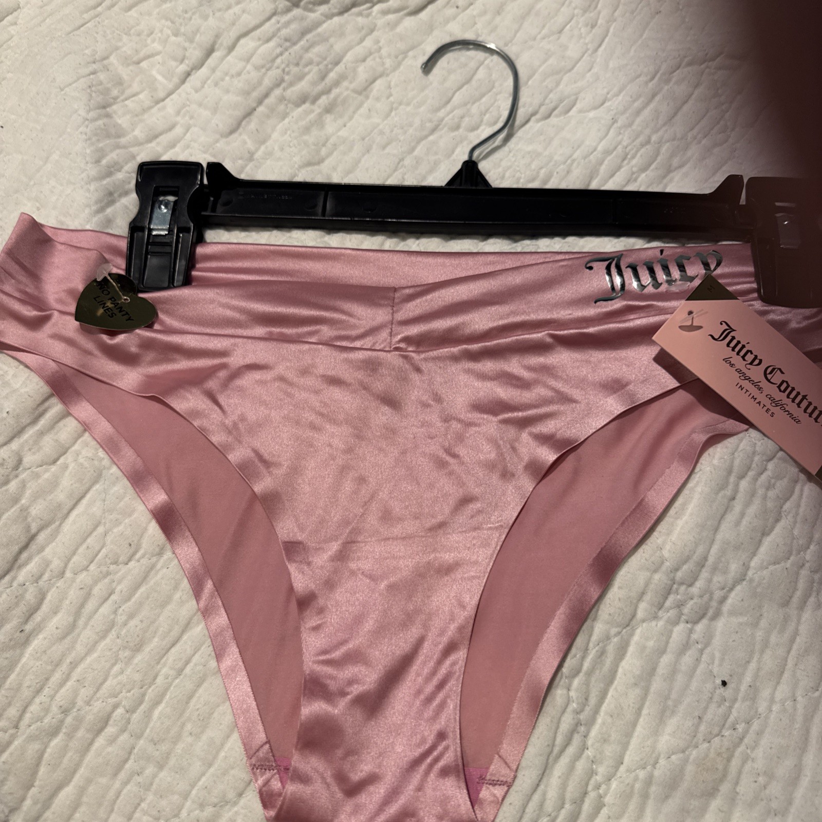 JUICY COUTURE INTIMATES 1 PACK BIKINI PANTIES MEDIUM NYLON SPANDEX PINK