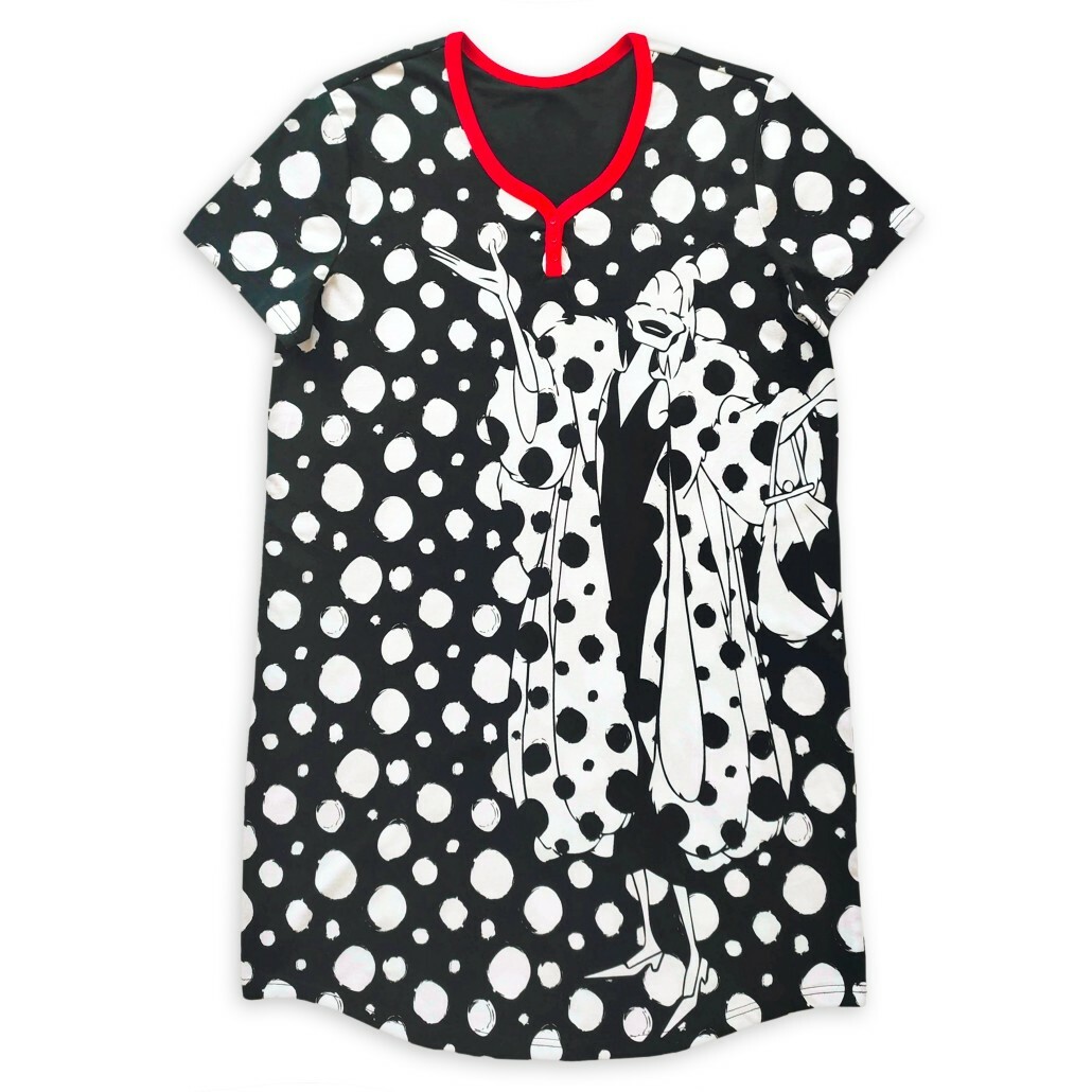 NWT Disney Store Cruella De Vil Nightshirt Nightgown for Women 101 Dalmatians
