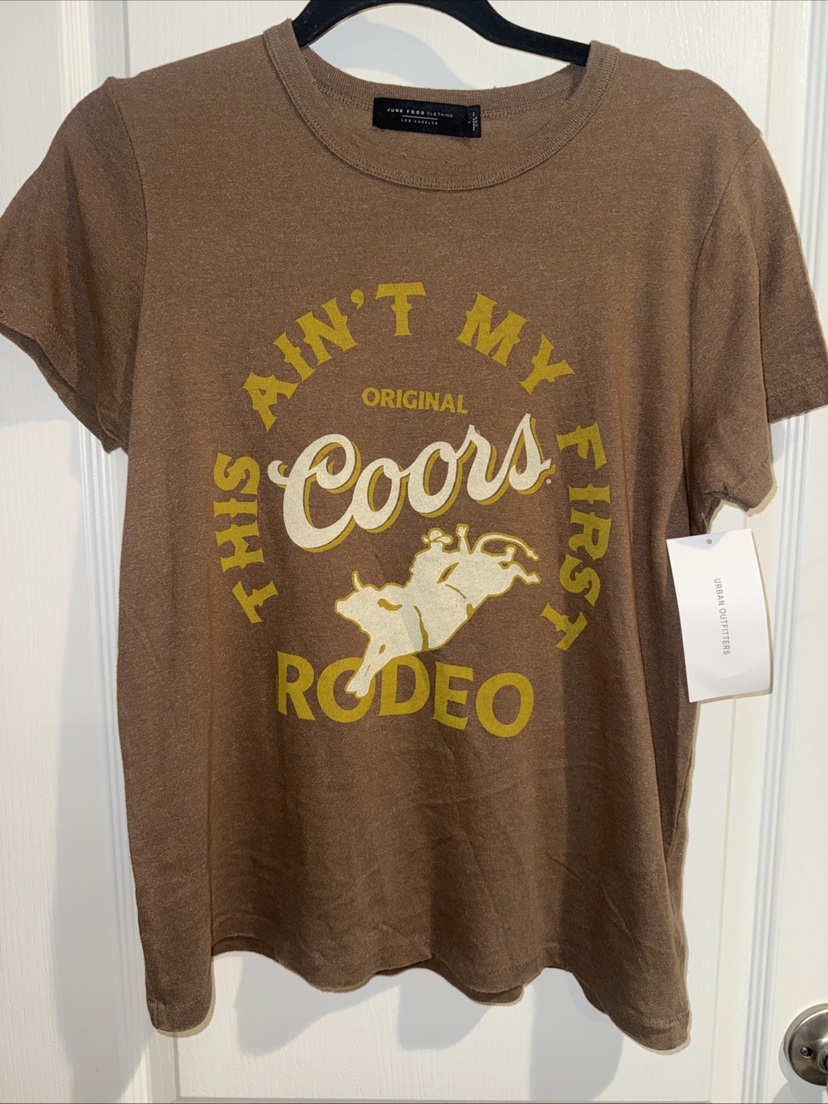 WOMENS TEE SHIRT-URBAN OUTFITTERS BROWN RODEO COTTON POLY SIZE LARGE NWT