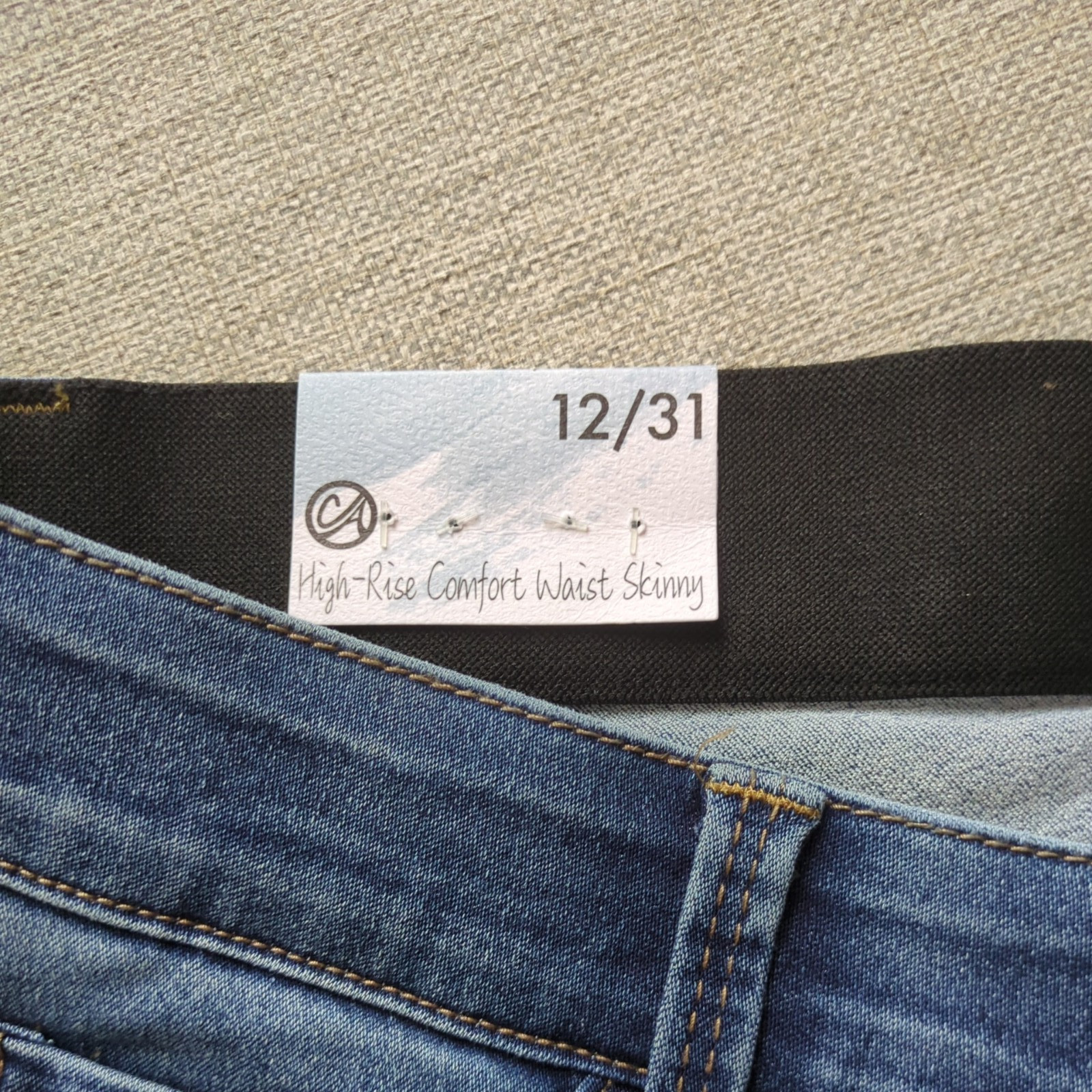 Curve Appeal Womens High-Rise Comfort Waist Skinny Denim Jeans 12/31 (31×28) NWT