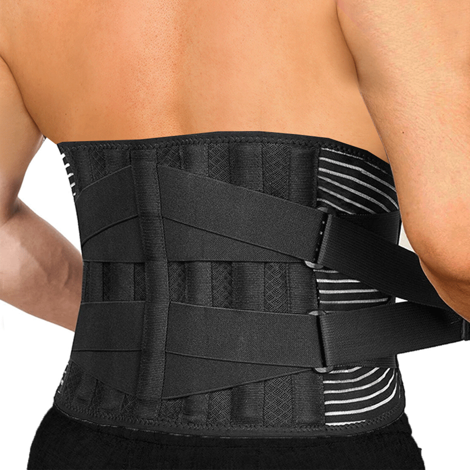 Faja Para La Dolor De Espalda Soporte Lumbar Refuerzo con 6 varillas de soporte