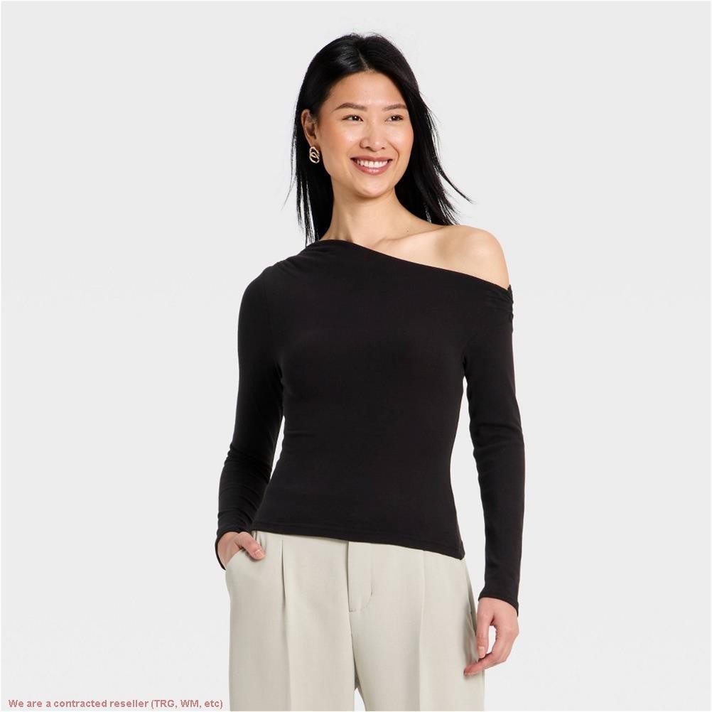 Women’s One Shoulder Asymmetrical Knit Ribbed Top L *SEE DEAL!!!*