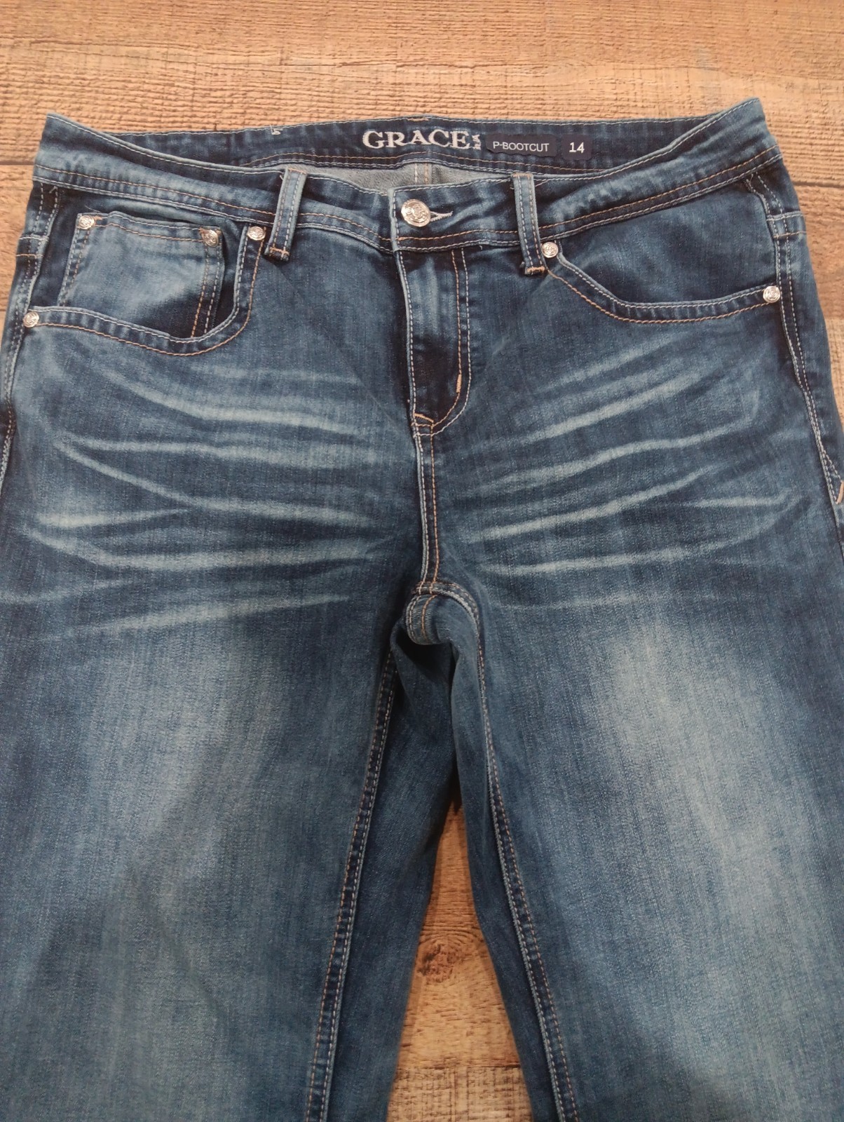 Grace in LA P-Boot Cut Jean Sz 14 Imprinted Back pocket 2793