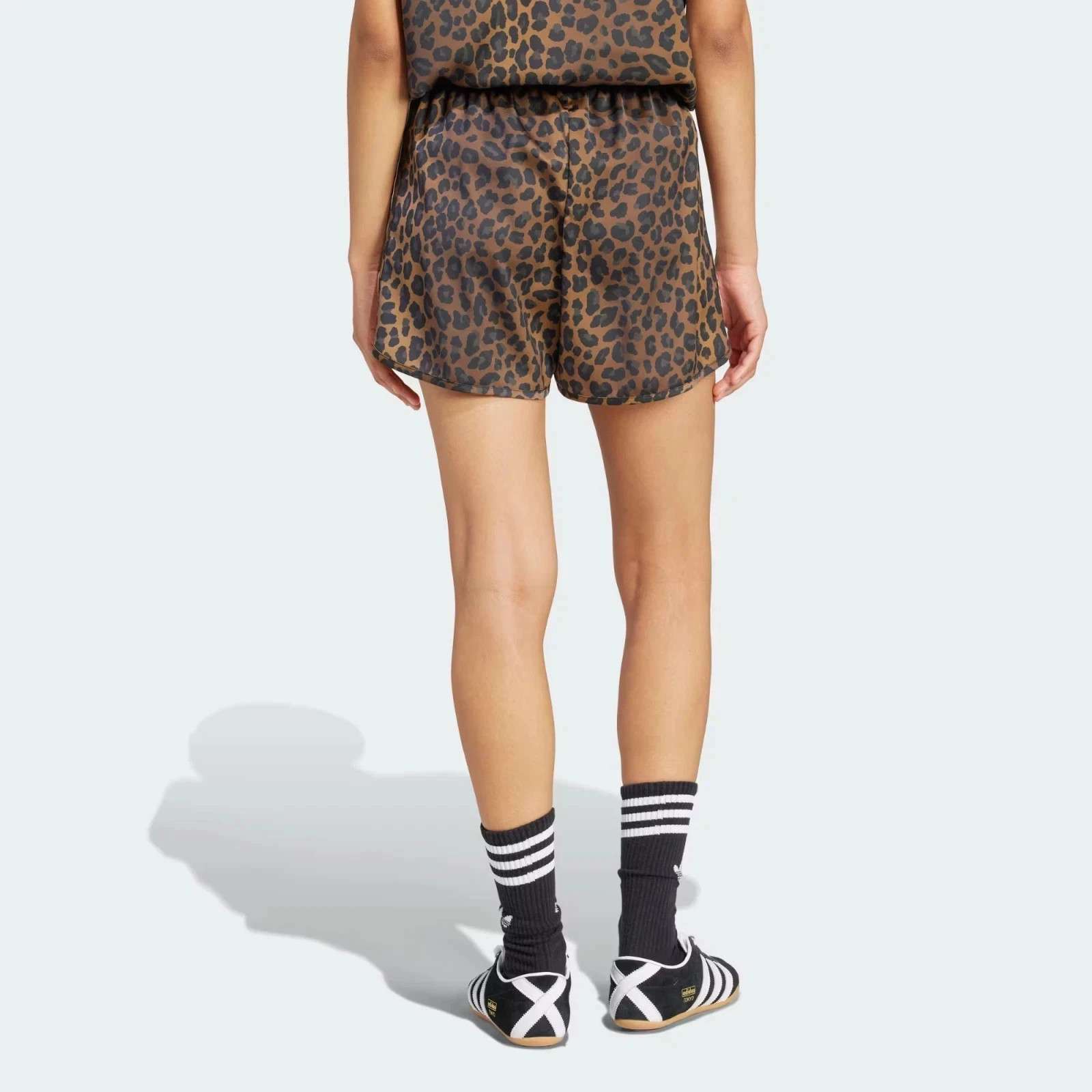 adidas Women’s Oiginals Leopard Satin Shorts-KA2673-NEW