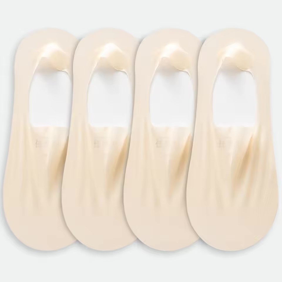 4 Pairs Women No Show Socks Low Cut Invisible Cotton Ankle Socks for Sneakers