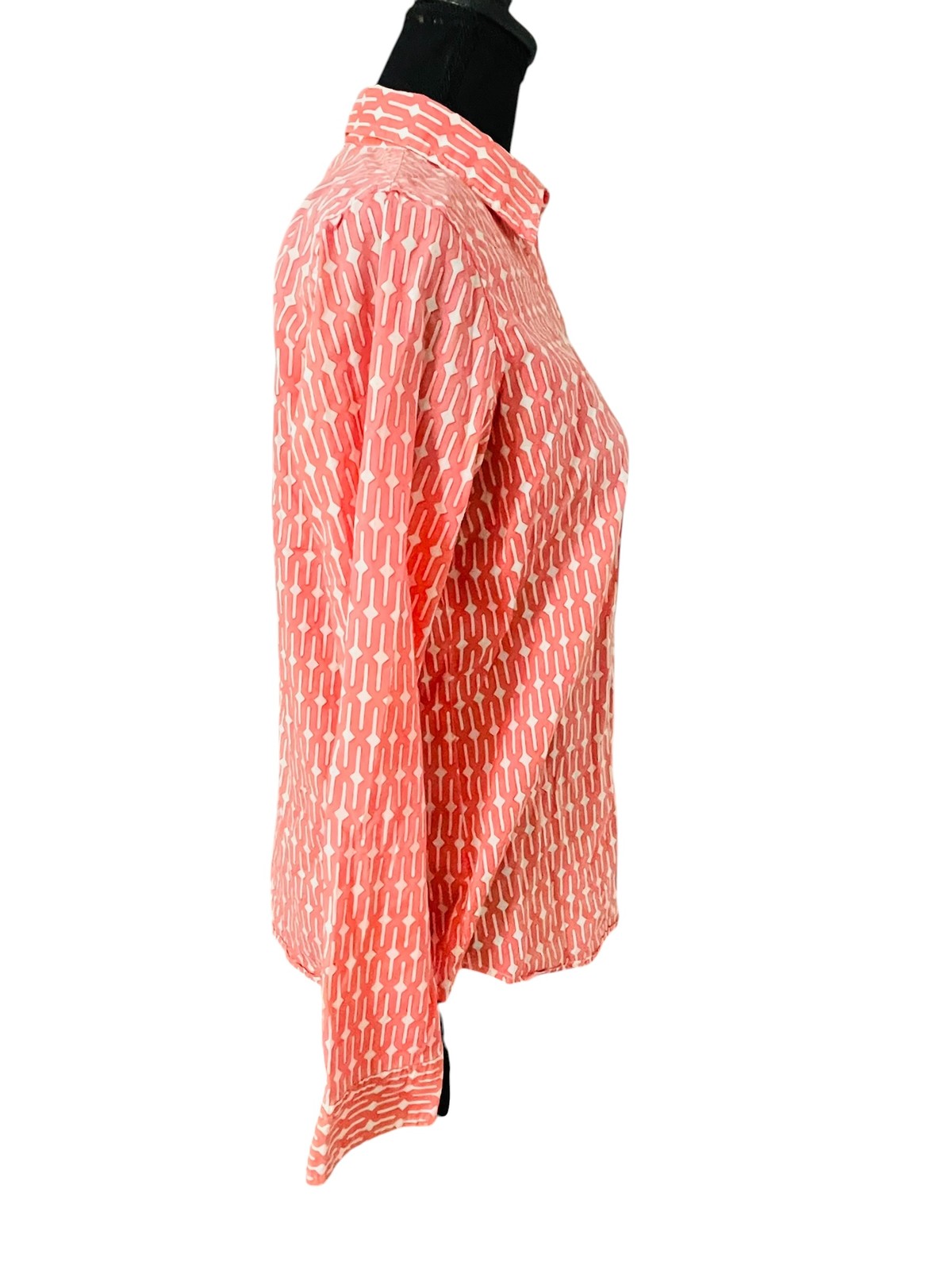 C Wonder Abstract Design Button Up Casual Top