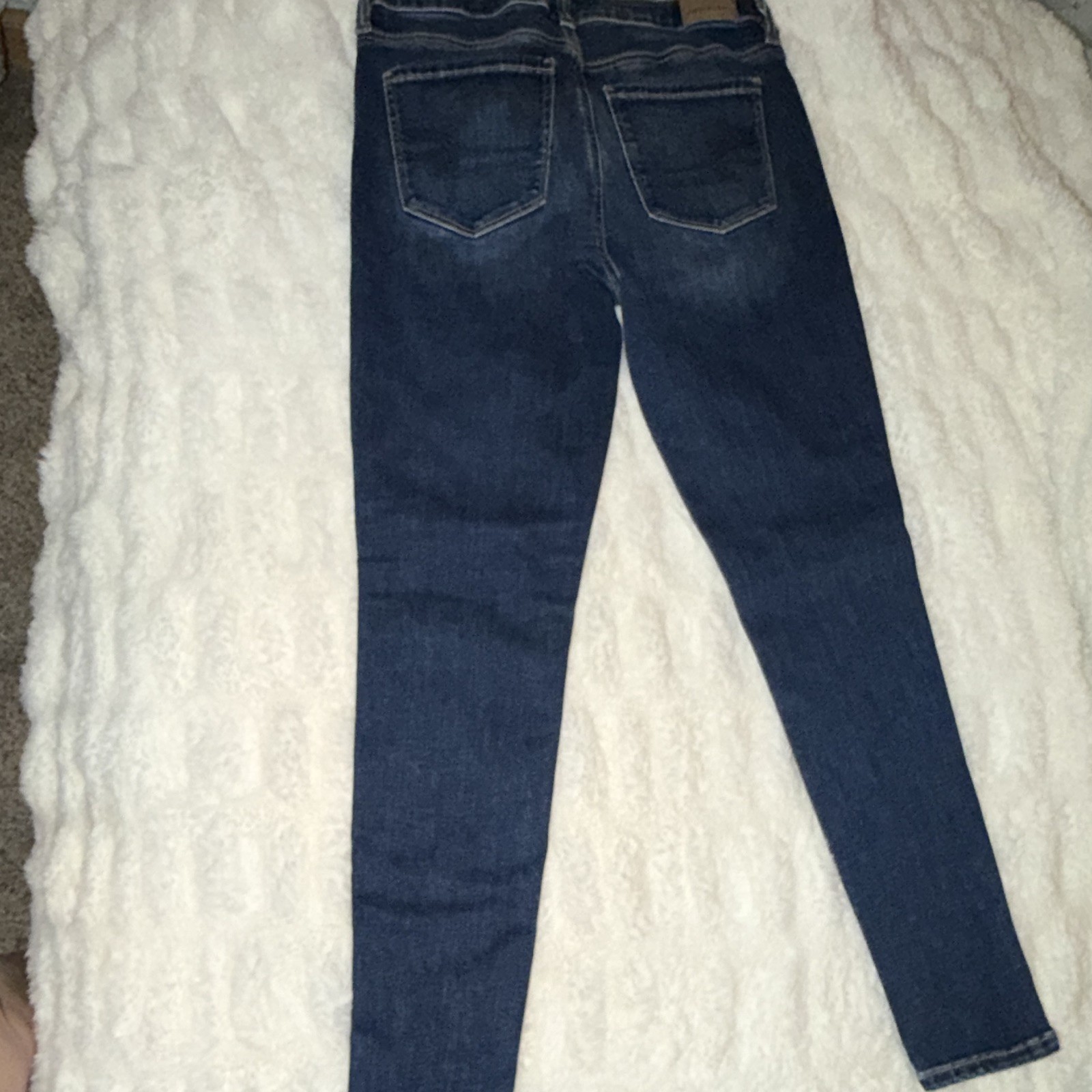 American Eagle Women’s Blue Medium Wash Skinny Jeans 5-Pocket Denim Pockets Sz 4