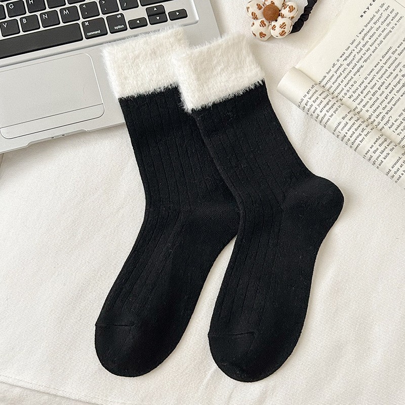 1 Pair Winter Merino Lambs Wool Heavy Duty Thermal Boots Socks For Women Girl US