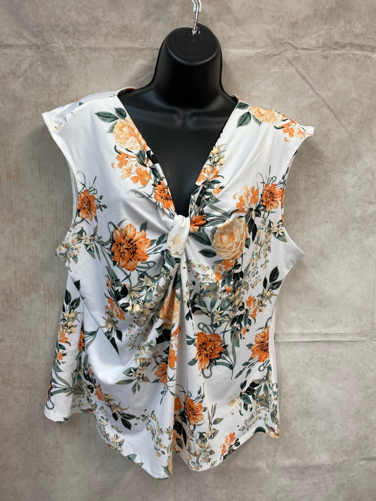 Emaline Petite Women’s White Blouse Floral Size PXL