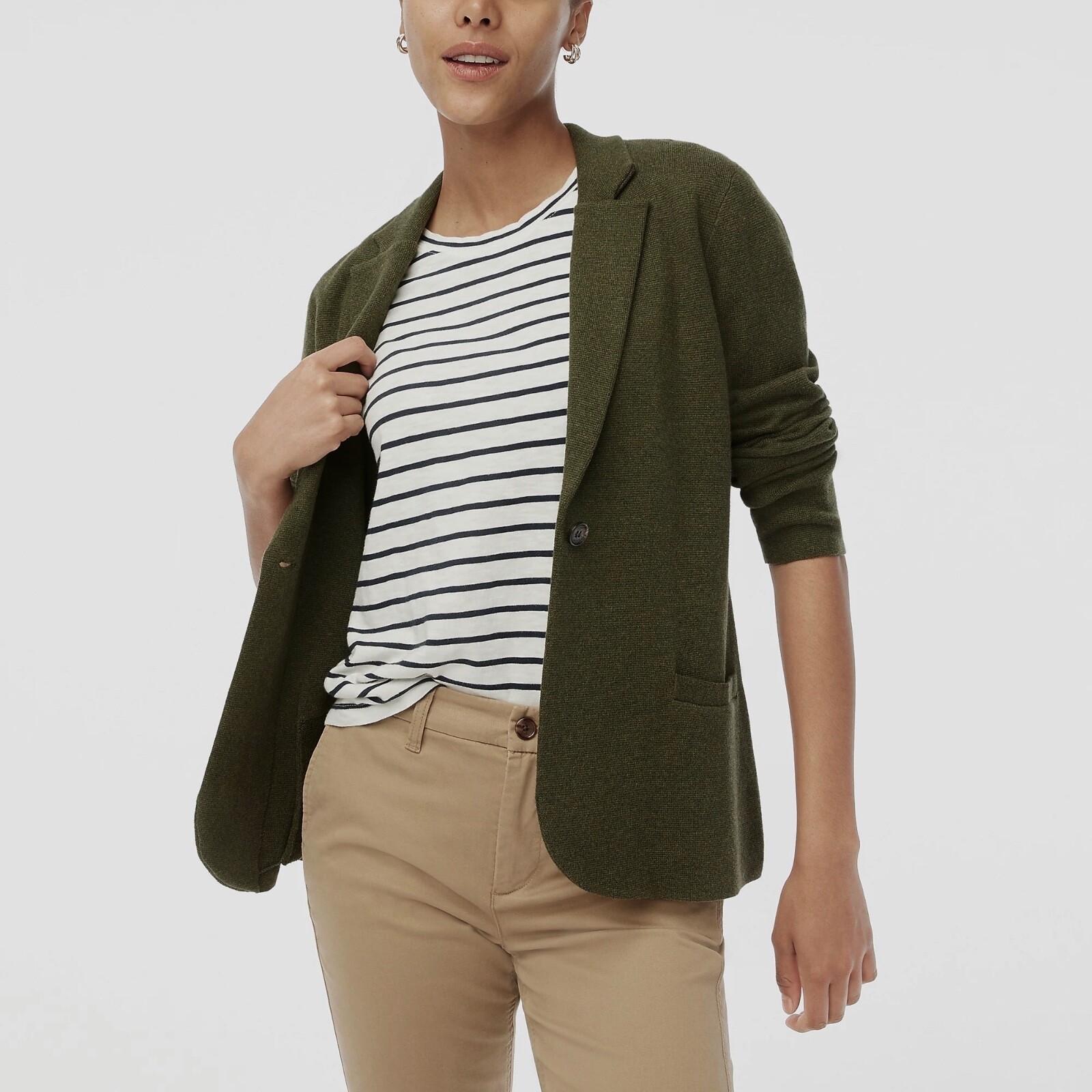 J.Crew Factory NWT Schoolboy Sweater-Blazer In Heather Loden Size: S M L XL XXL
