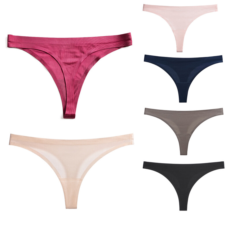 6 Pack Lot Womens Sexy Panties Bikini Thong G string Seamless Underwear Lingerie