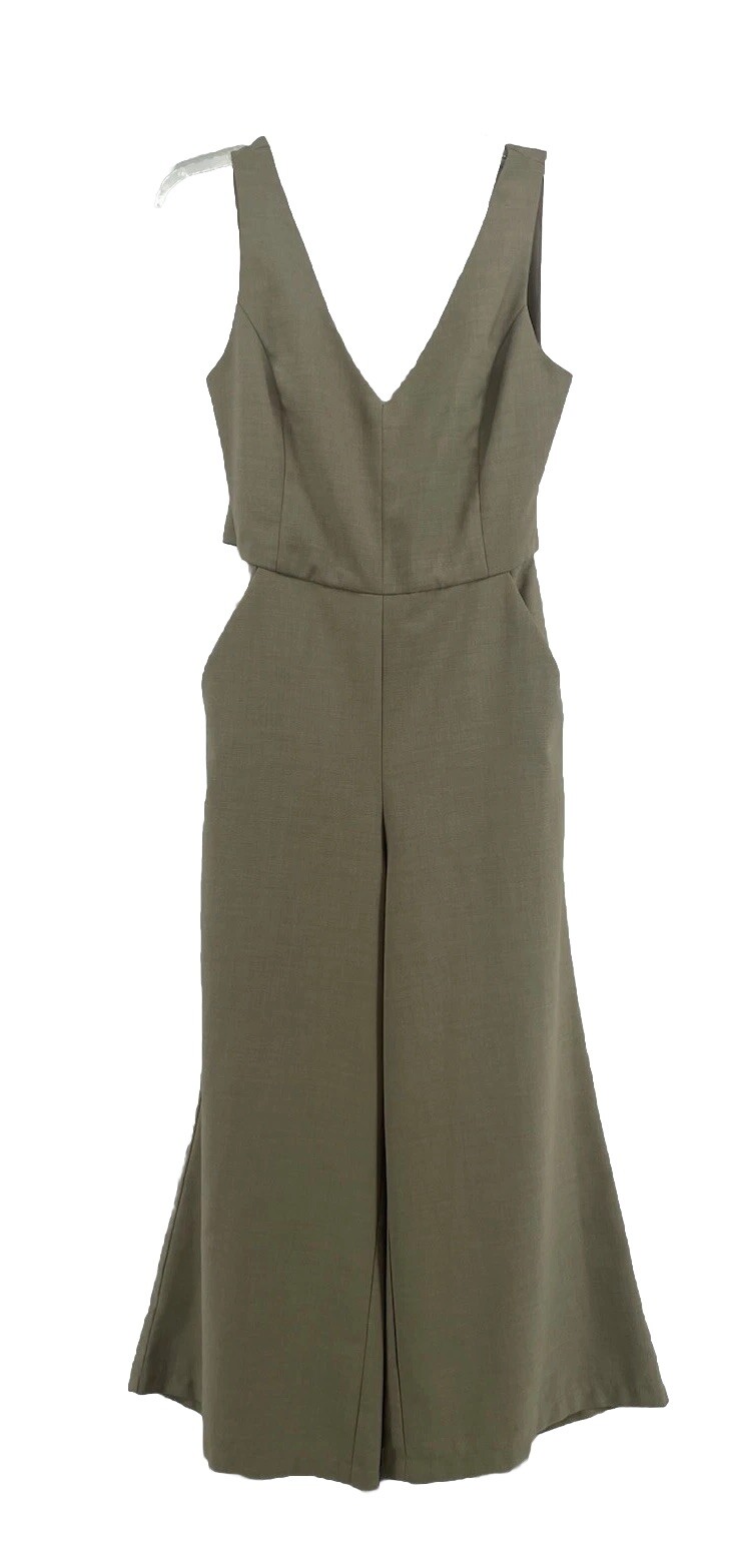 The Clothing Company Jumpsuit Women’s Small Wide Leg Romper Open Back Old Money