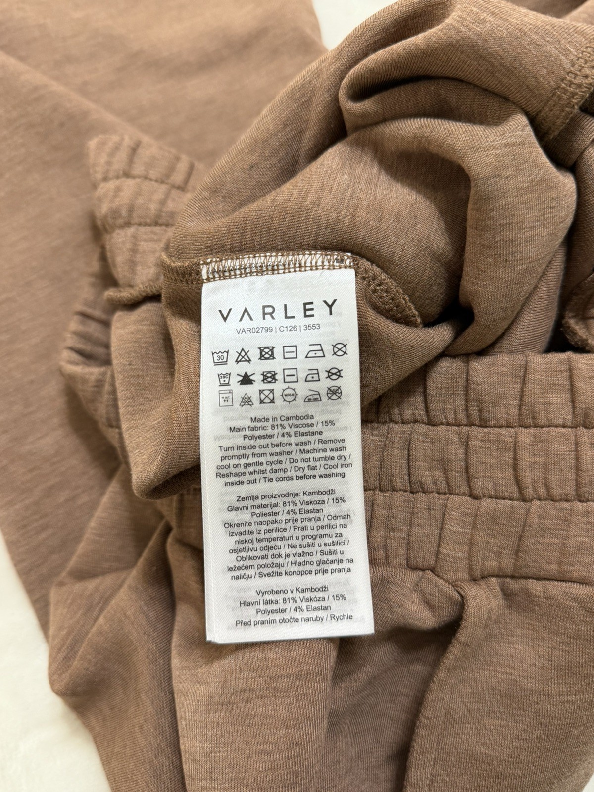 NWT VARLEY Double Soft The Wide Leg Pant & Tyde Zip-Through Sweat Sz Small