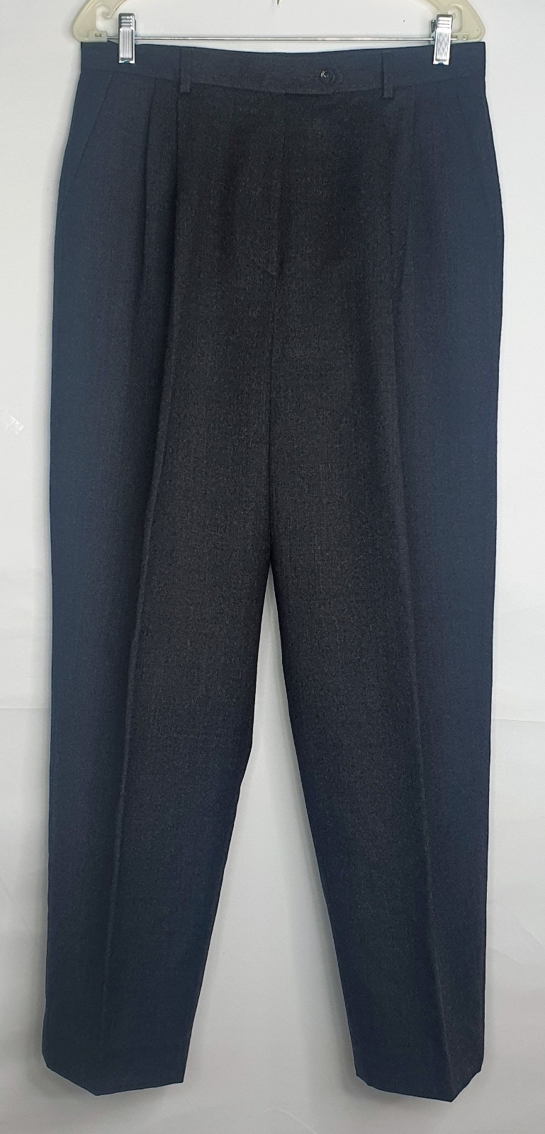 JNY Dress Pants Women’s 14 Dark Gray Wool Straight Leg All Seasons Vintage