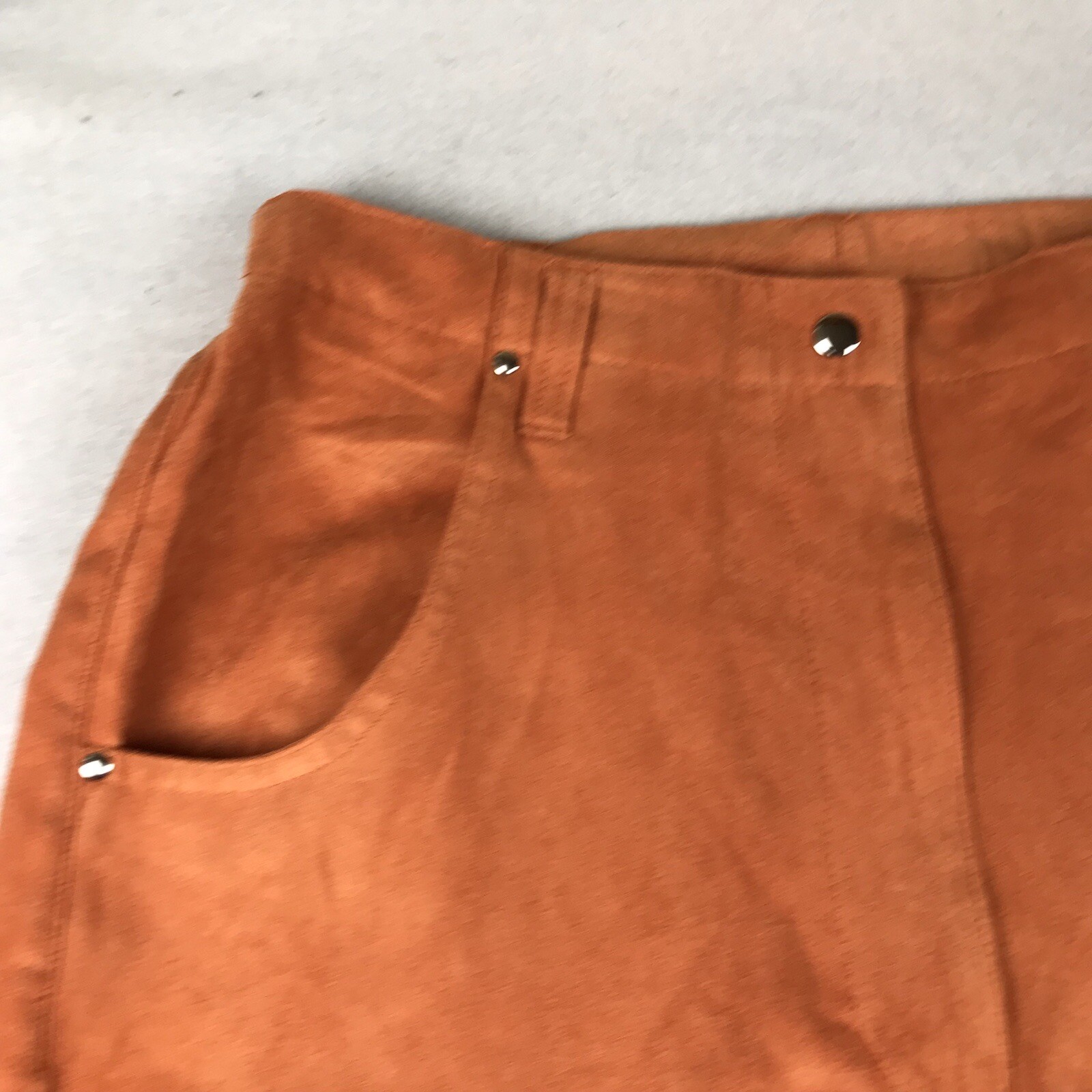 Jordan Sueded Pants Womens Medium Orange Elastic Waist High Rise Lightweight NWT
