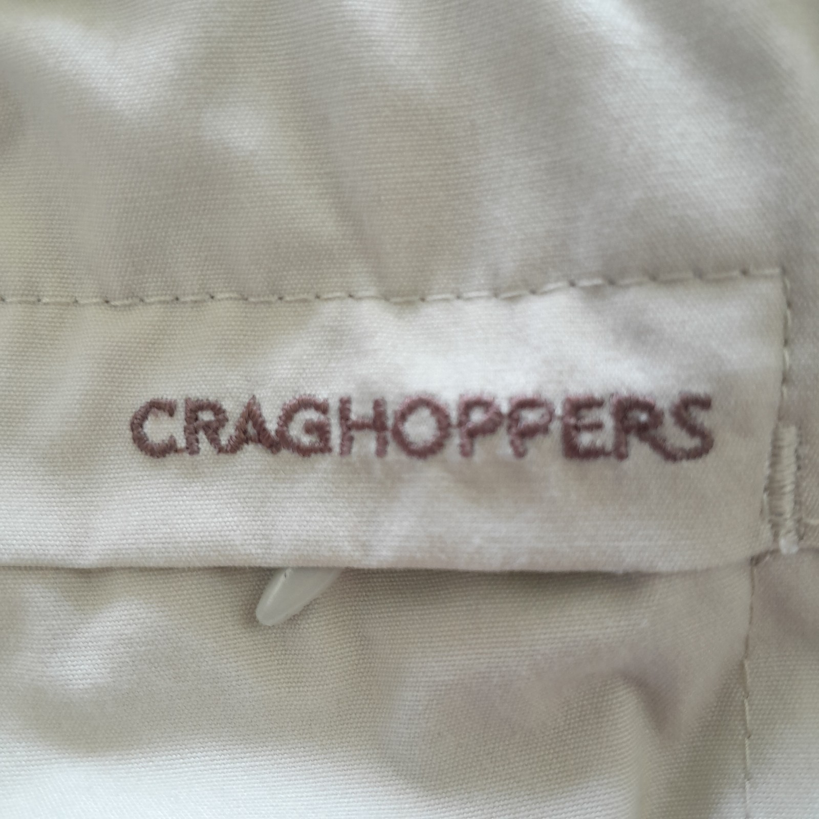 Craghoppers Convertible Trousers Womans UK18 Reg Ivory Kiwi Zip Off Walking Shor