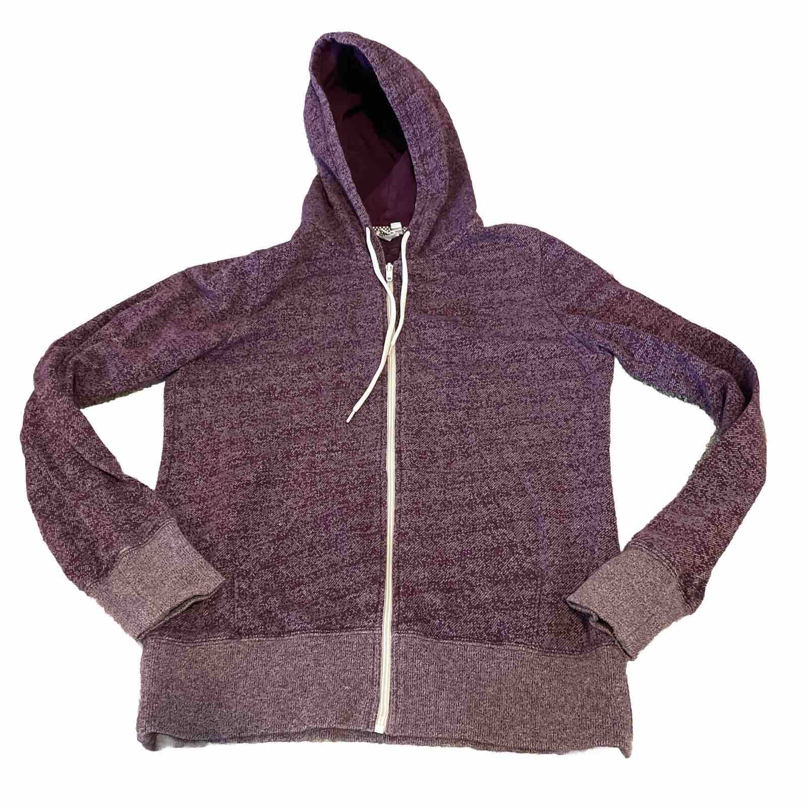 Vans Hoddie Womens Large Purple Long Sleeve Full Zip Logo (b44)