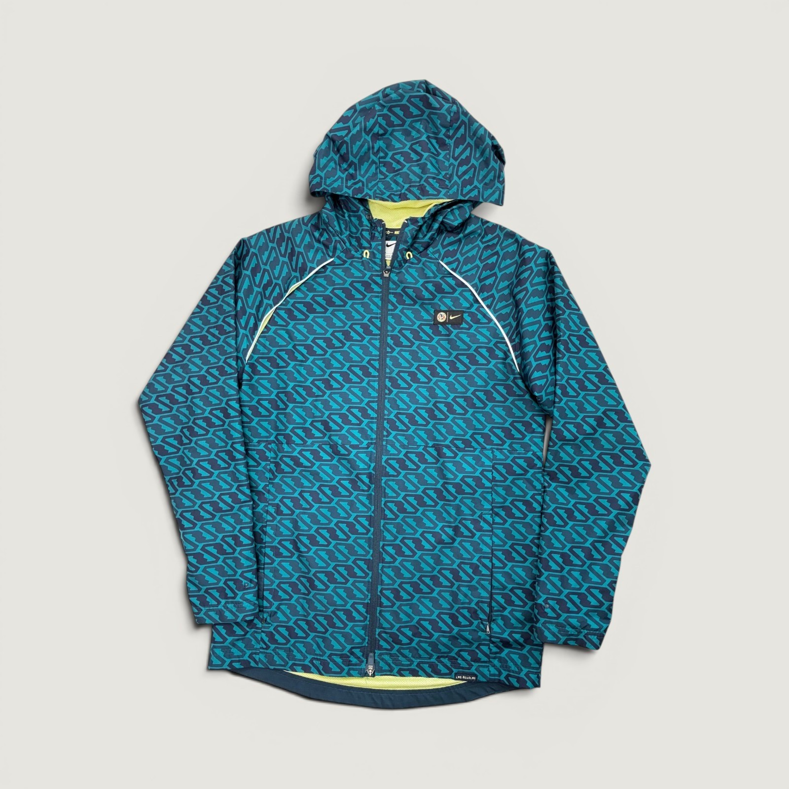Nike Club America AWF Jacket Womens Medium Teal Geometric Full Zip Unisex
