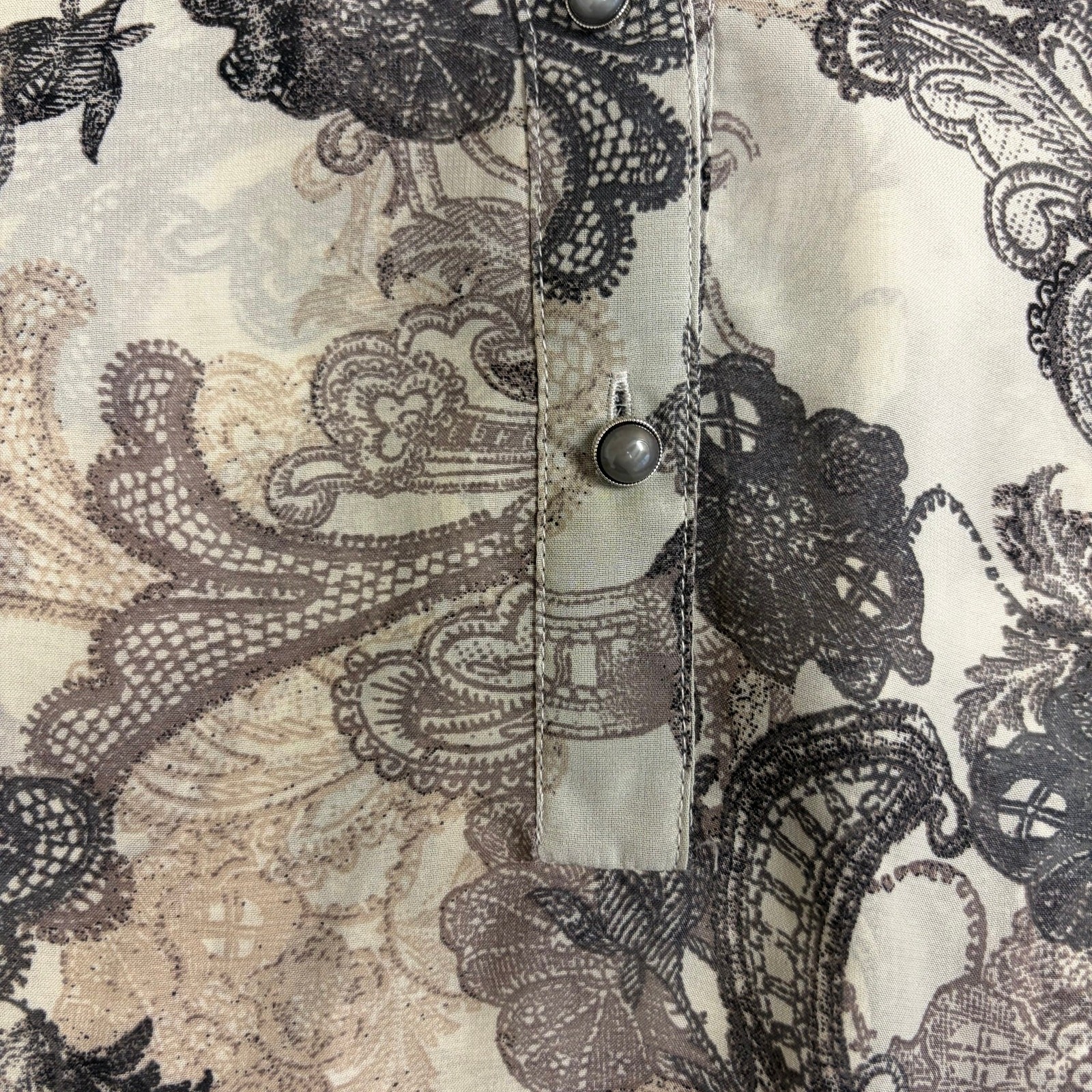 Maurice’s Paisley Feminine Boho Chic Peasant Blouse Semi Sheer Lace Plus Size 2