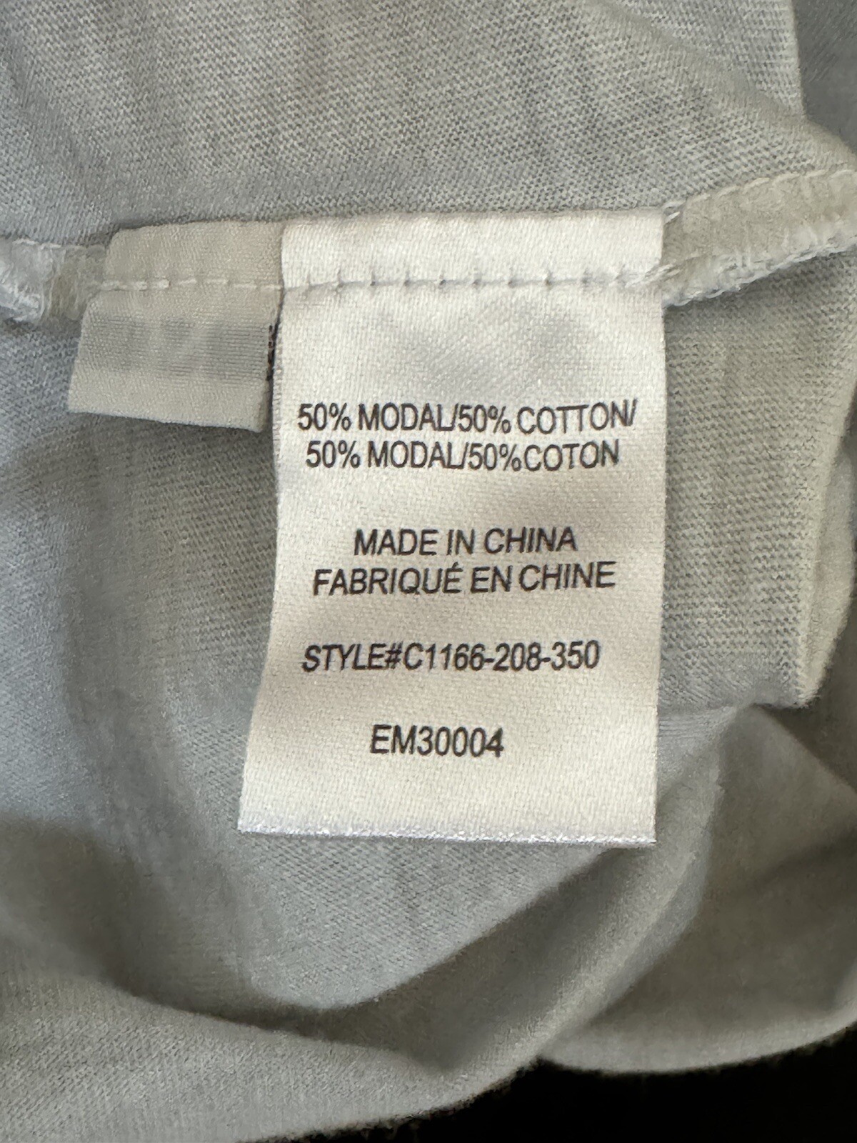 Cloth And Stone Top Womens M Open Back Tee Shirt Gray Long Sleeve Modal Cotton