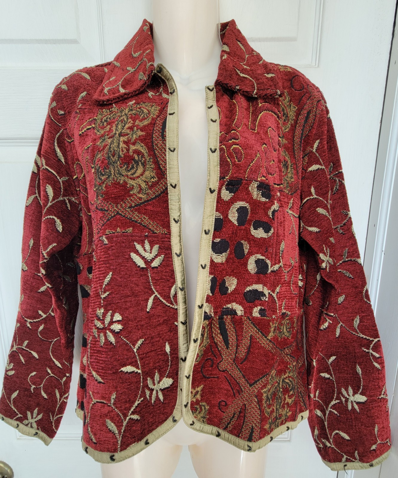 Vintage Yak Magik Handmade Nepal Jacket Blazer Size SMALL Indie Festival Velvet