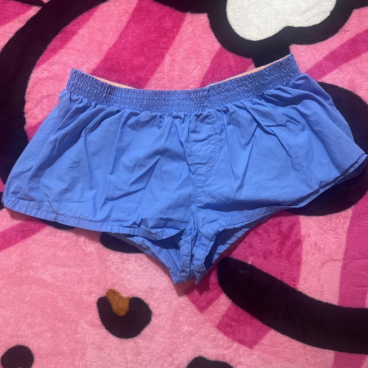 Super cute Y2K boy short blue mini shorts
