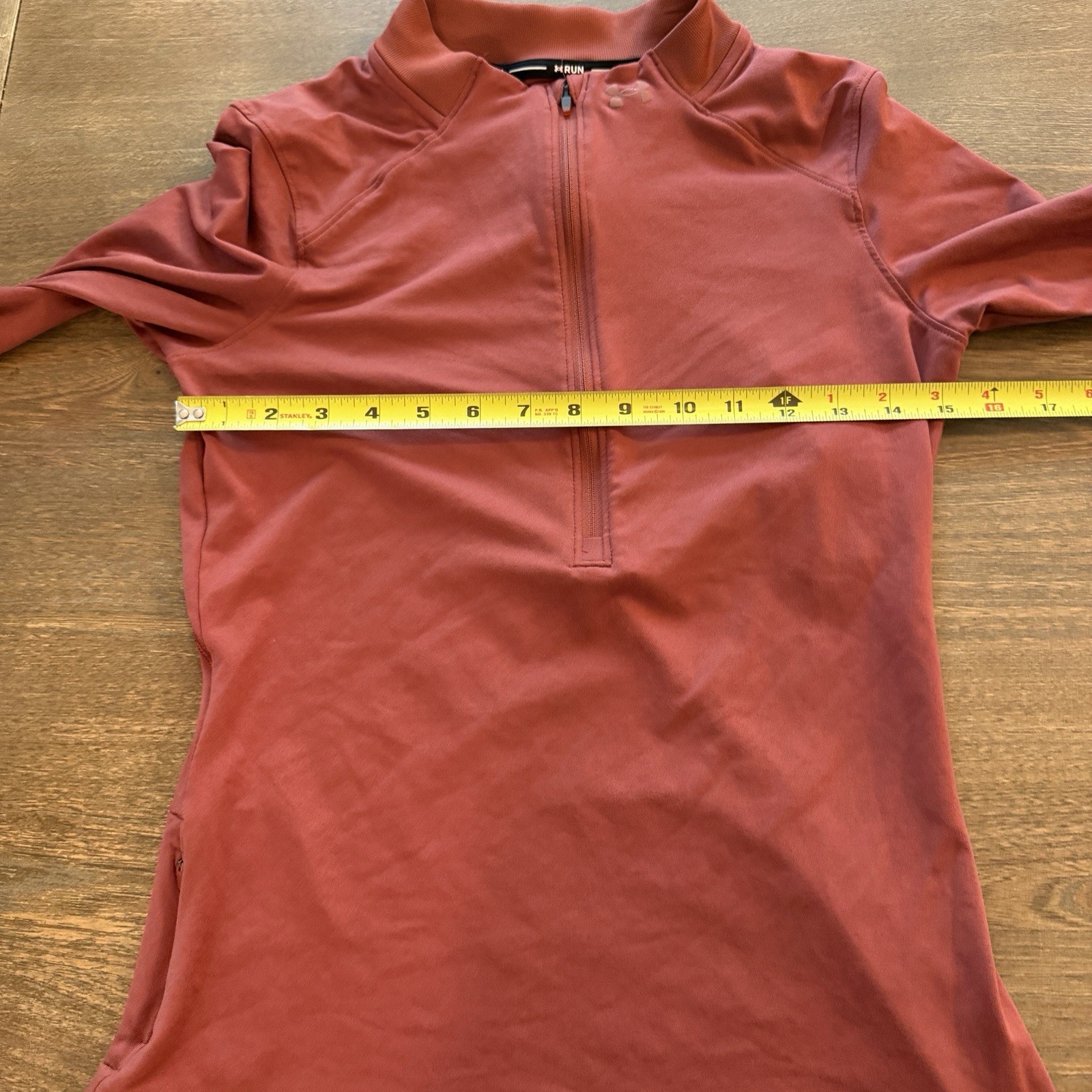 Under Armour XS Rust Orange Half Zip Pullover Compression Running Top Women