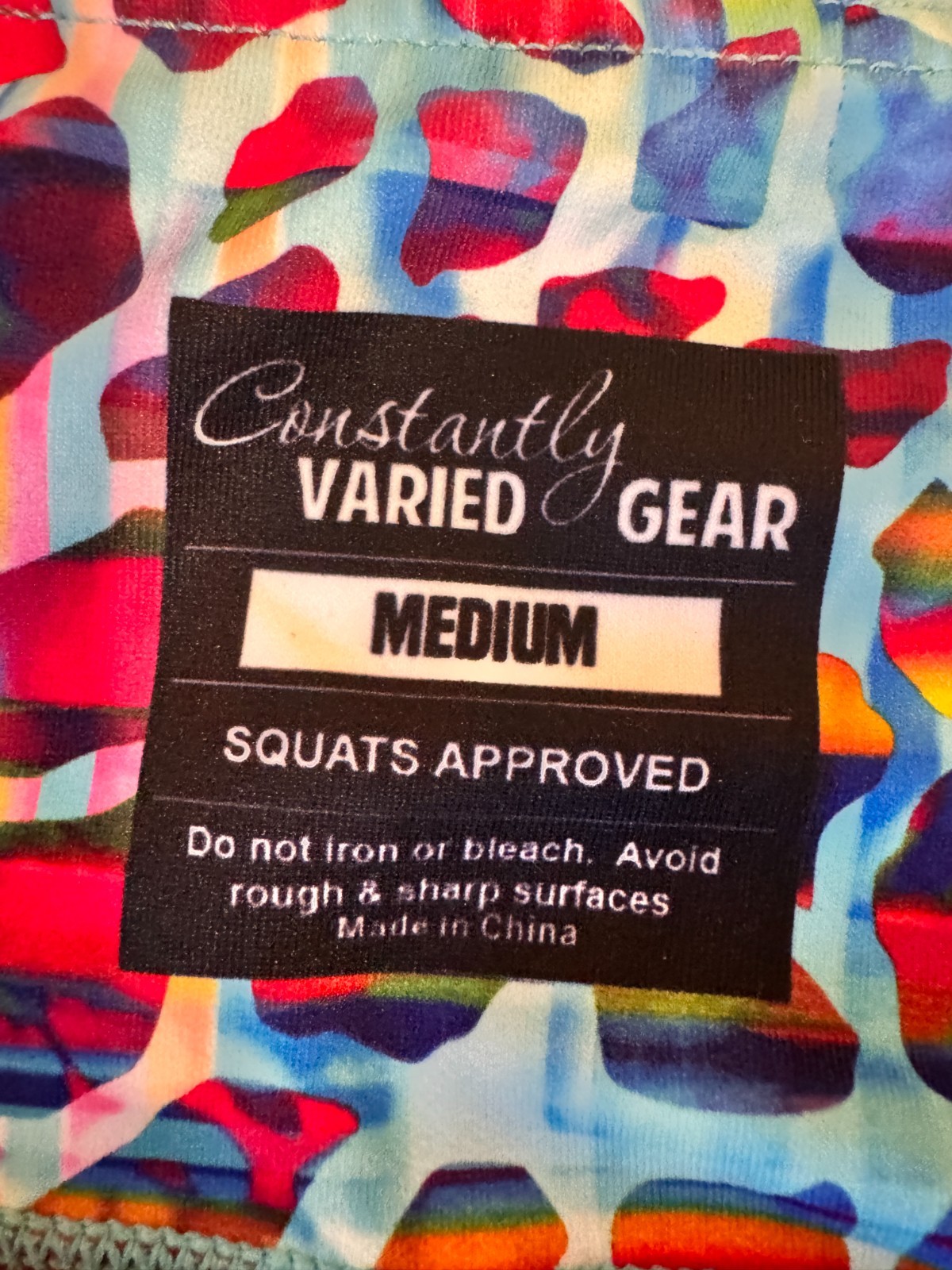 CVG Exotic Leggings Medium Capri Workout Pants Pockets Flawed Constantly Varied