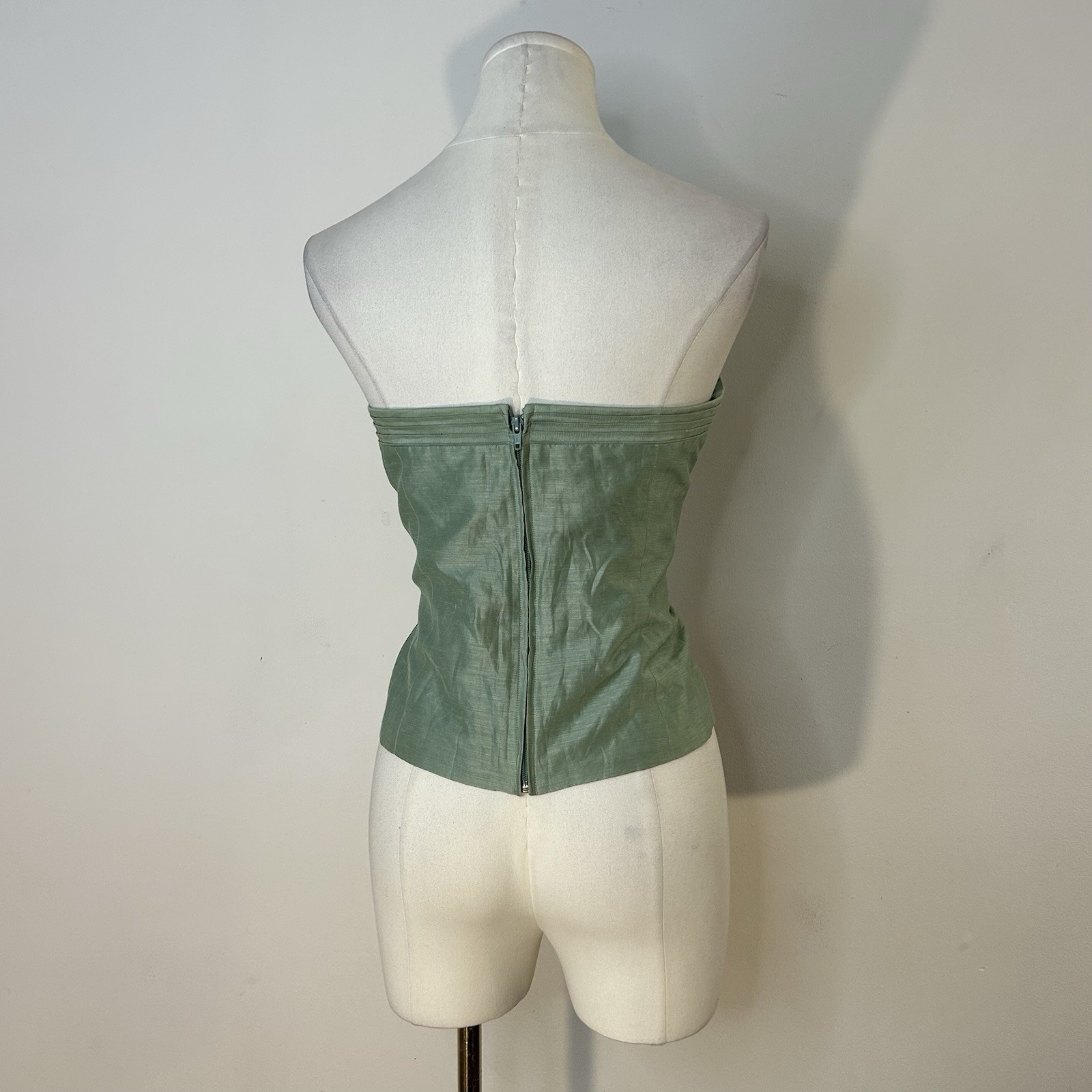Monsoon Silk Linen Bustier Top Fairycore Romantic Euro Summer 34 Inch Bust
