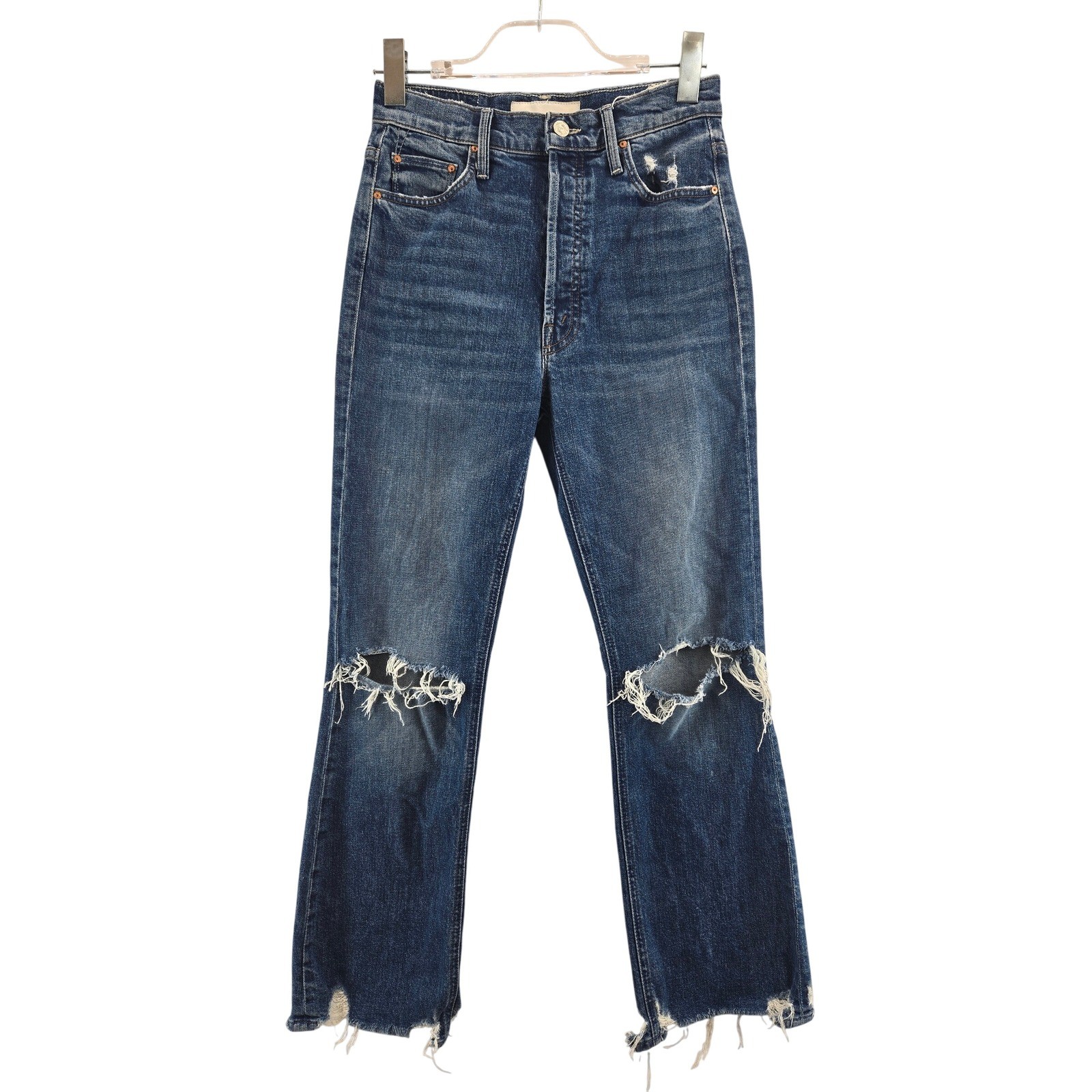 Mother Superior The Tripper Chew Jeans Cryin Cowboys Distressed High Rise 26