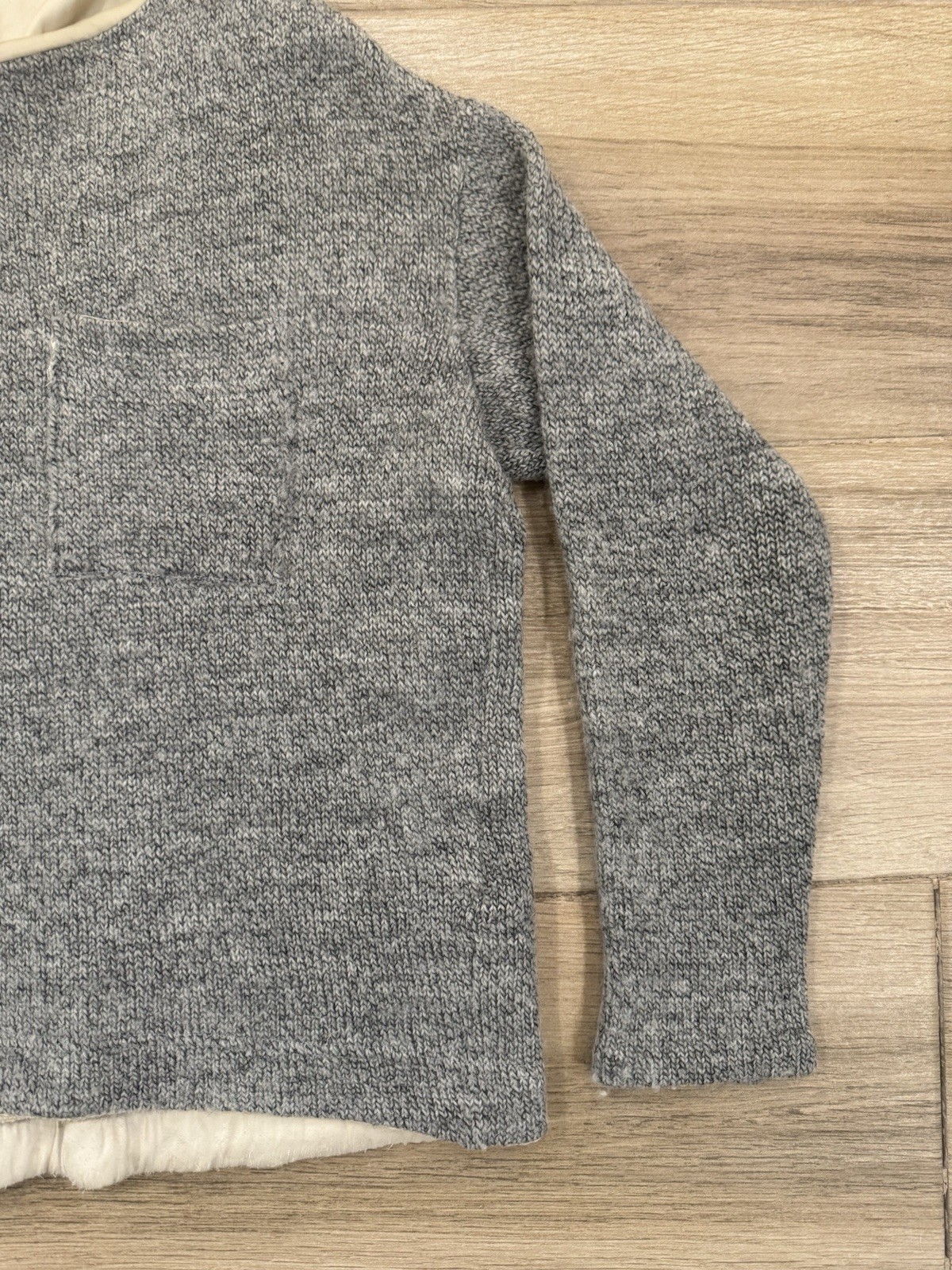 Pas De Calais Women’s Sweater SMALL Gray Wool Pullover Designer Minimalist Japan