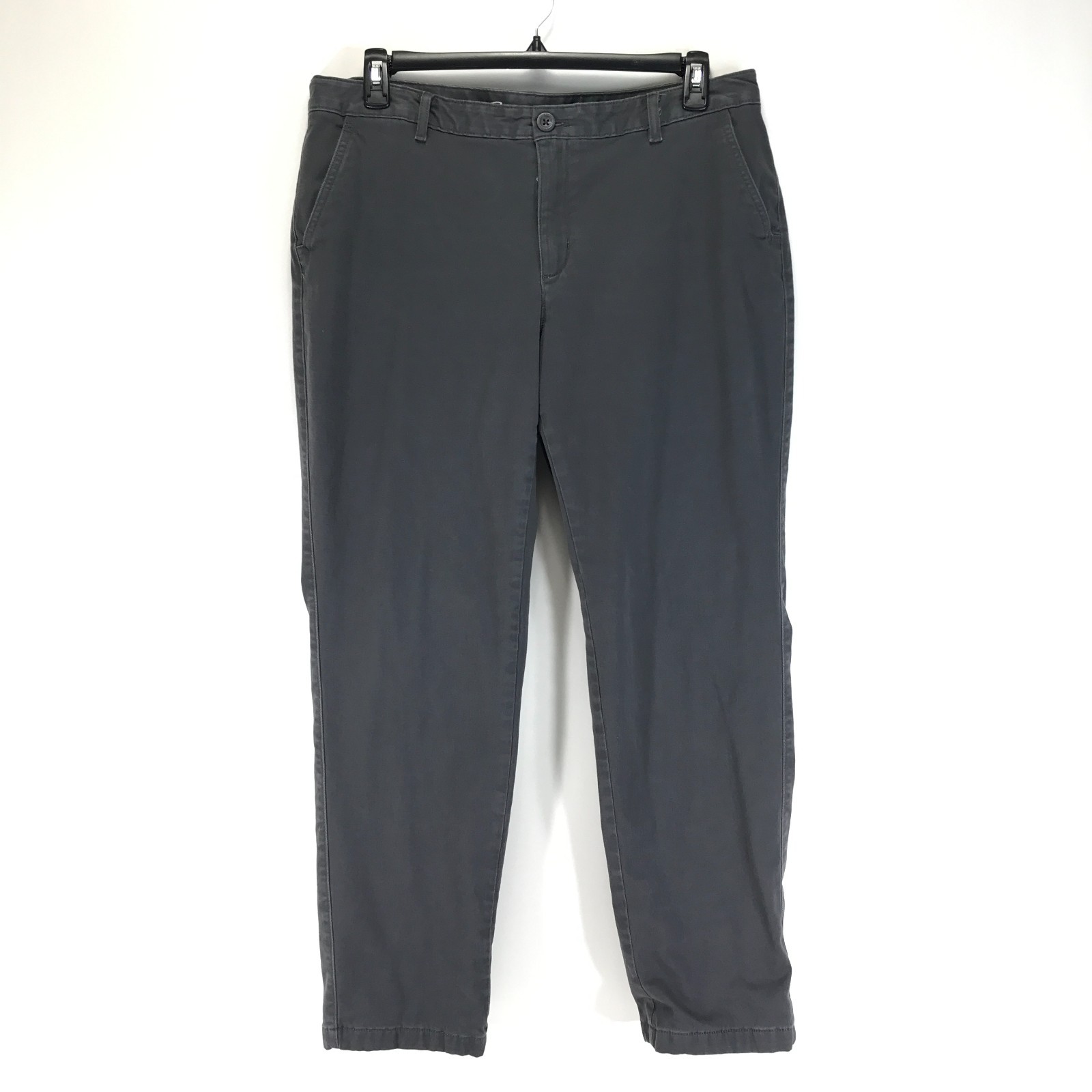 Eddie Bauer Flannel-Lined Boyfriend Fit Pants Women’s Plus Size 16 Gray Winter