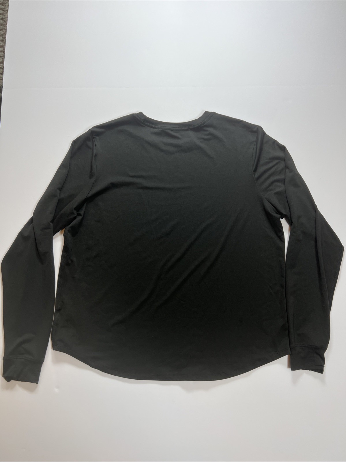 REI Co-op Womens XL Black Long Sleeve Thumb Hole Performance Athletic Top