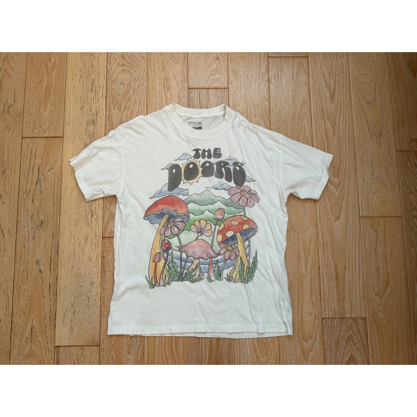 AMERICAN EAGLE Women T-Shirt The Doors Mushroom Psychedelic Retro XS/S Band Tee