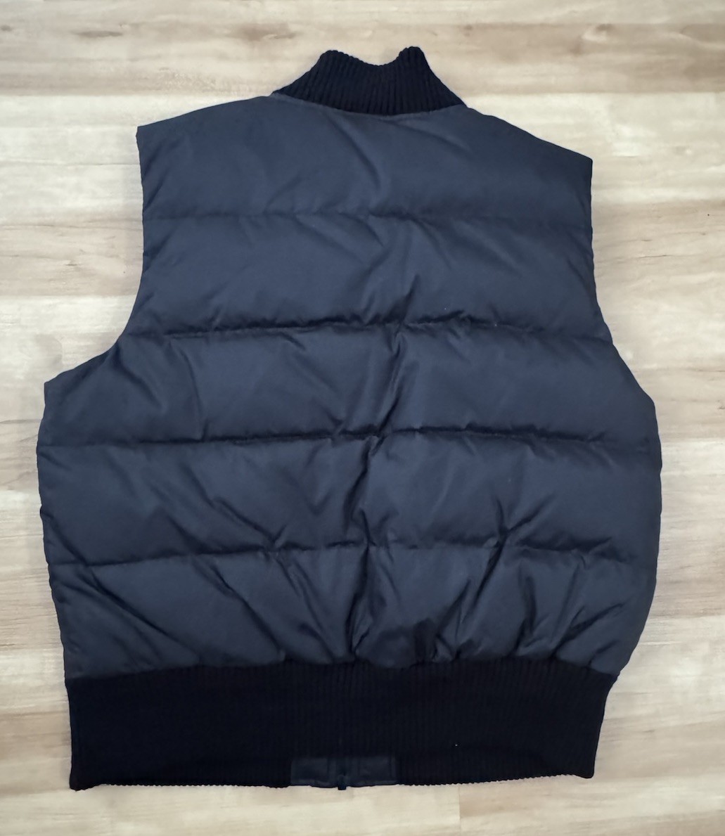 Old Navy Frost Free Black Cropped Down Puffer Vest Women Large Ribbed
