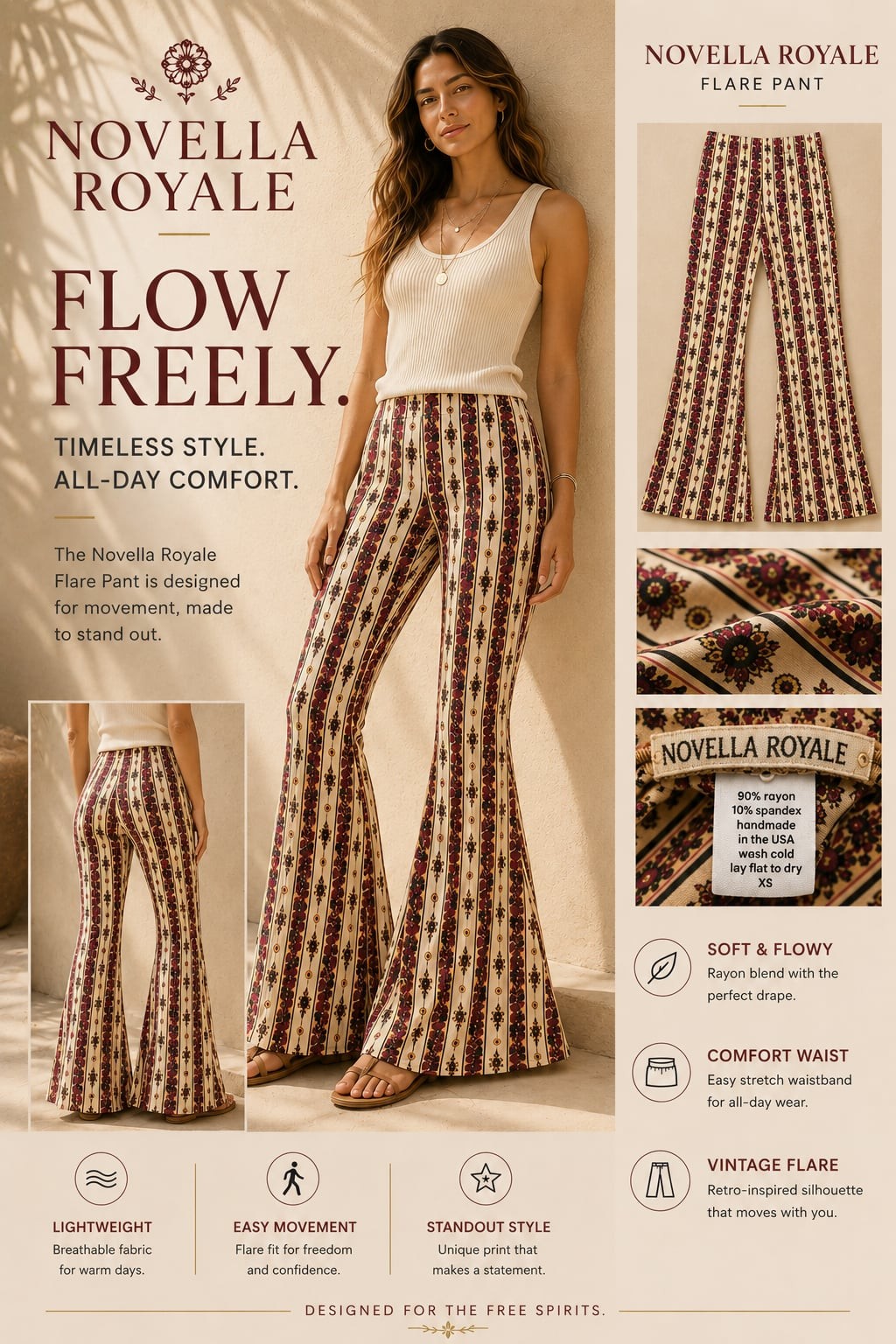 Novella Royale Janis Bells Vintage Flare Pants