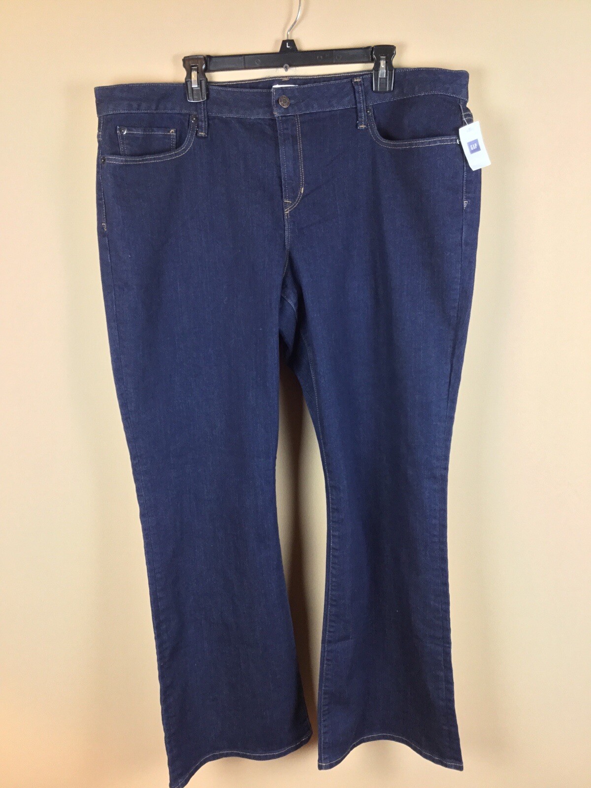 Gap Long And Lean Jeans Women’s 35R 42×33 Blue Denim Cotton Polyester Spandex