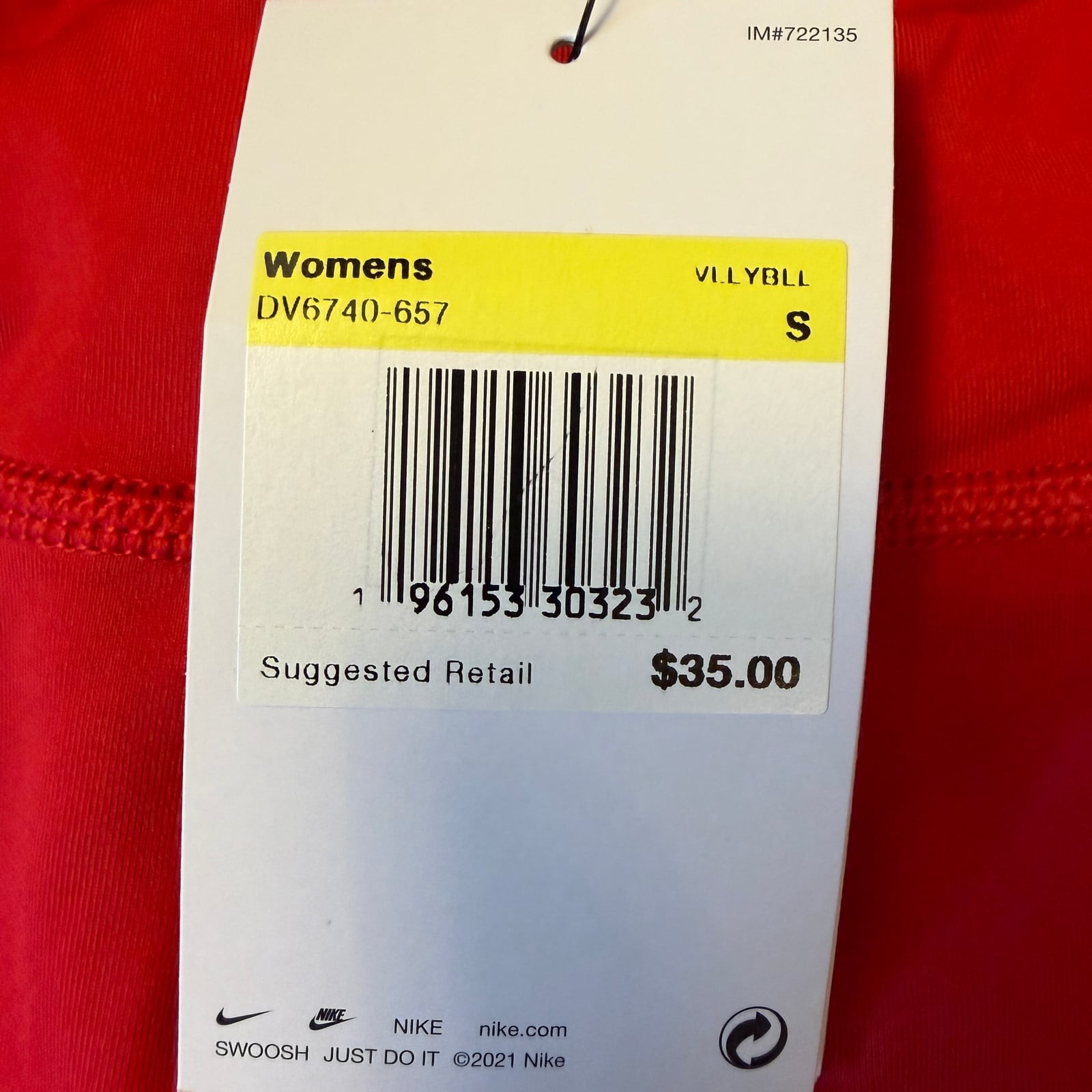 New Nike Dri-FIT Volleyball Spandex Shorts Red Women’s Size Small NWT DV6740