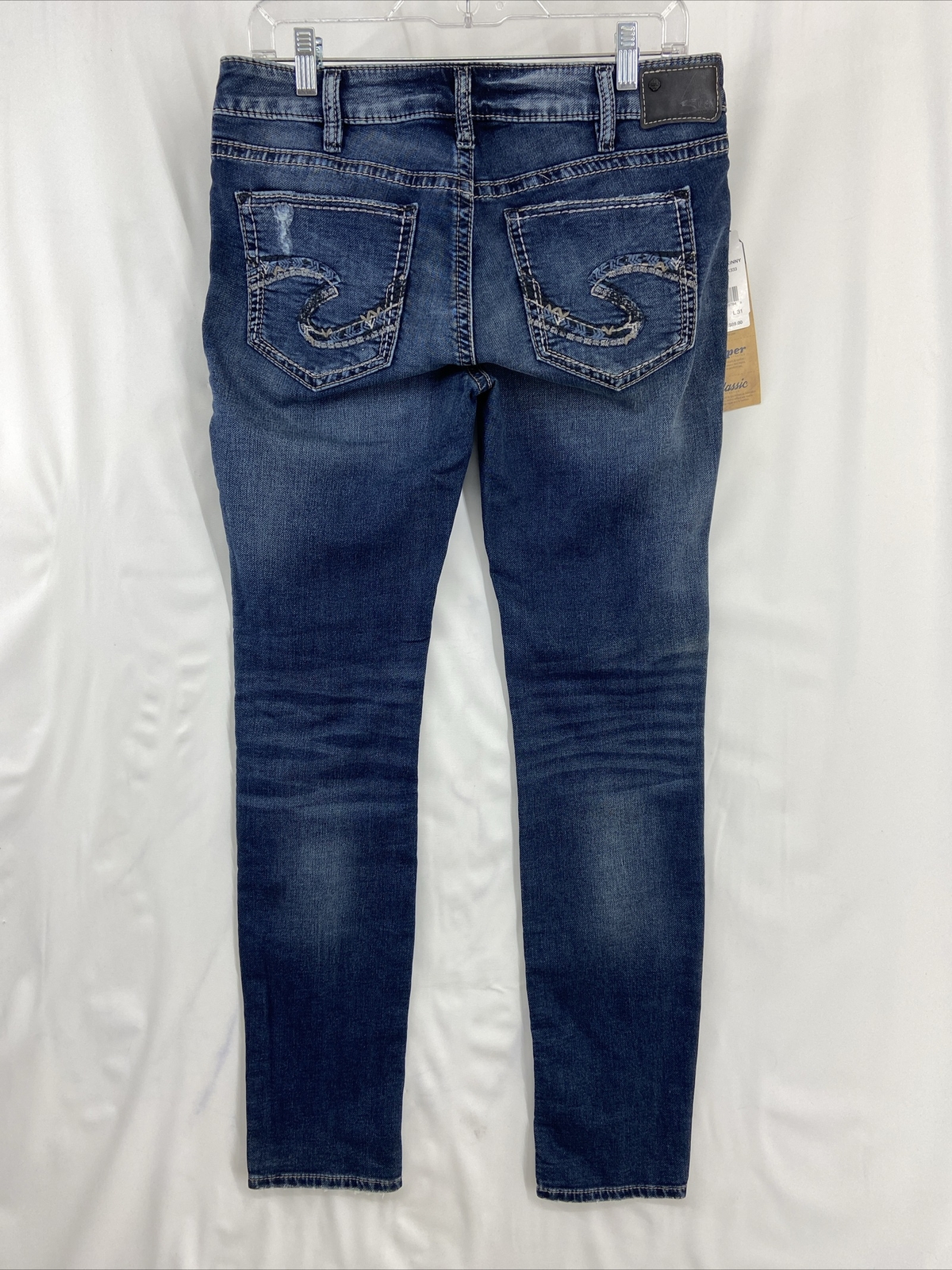 Silver Jeans Suki Woman’s Joga Jeans Skinny Size 32×31 Destroyed Distressed NWT