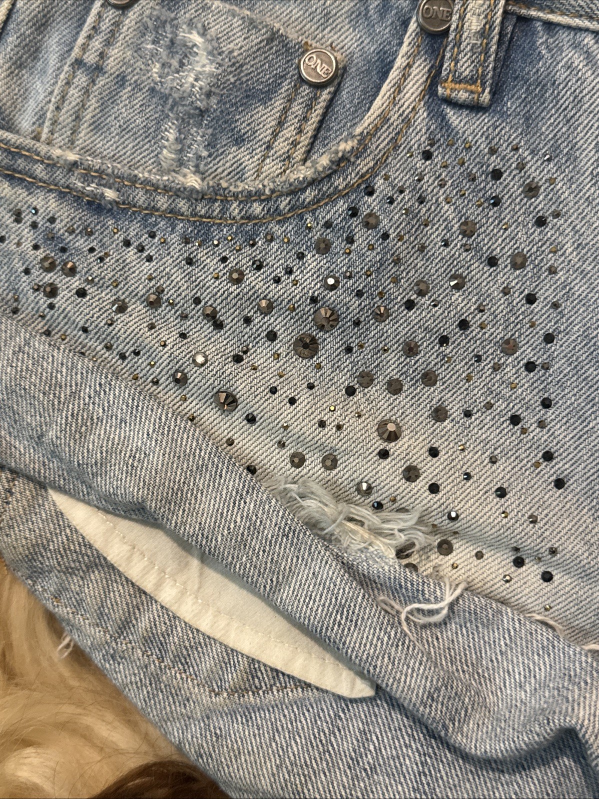 ONETEASPOON Limited Edition Studded Rhinestone Low Waist Bandits 22