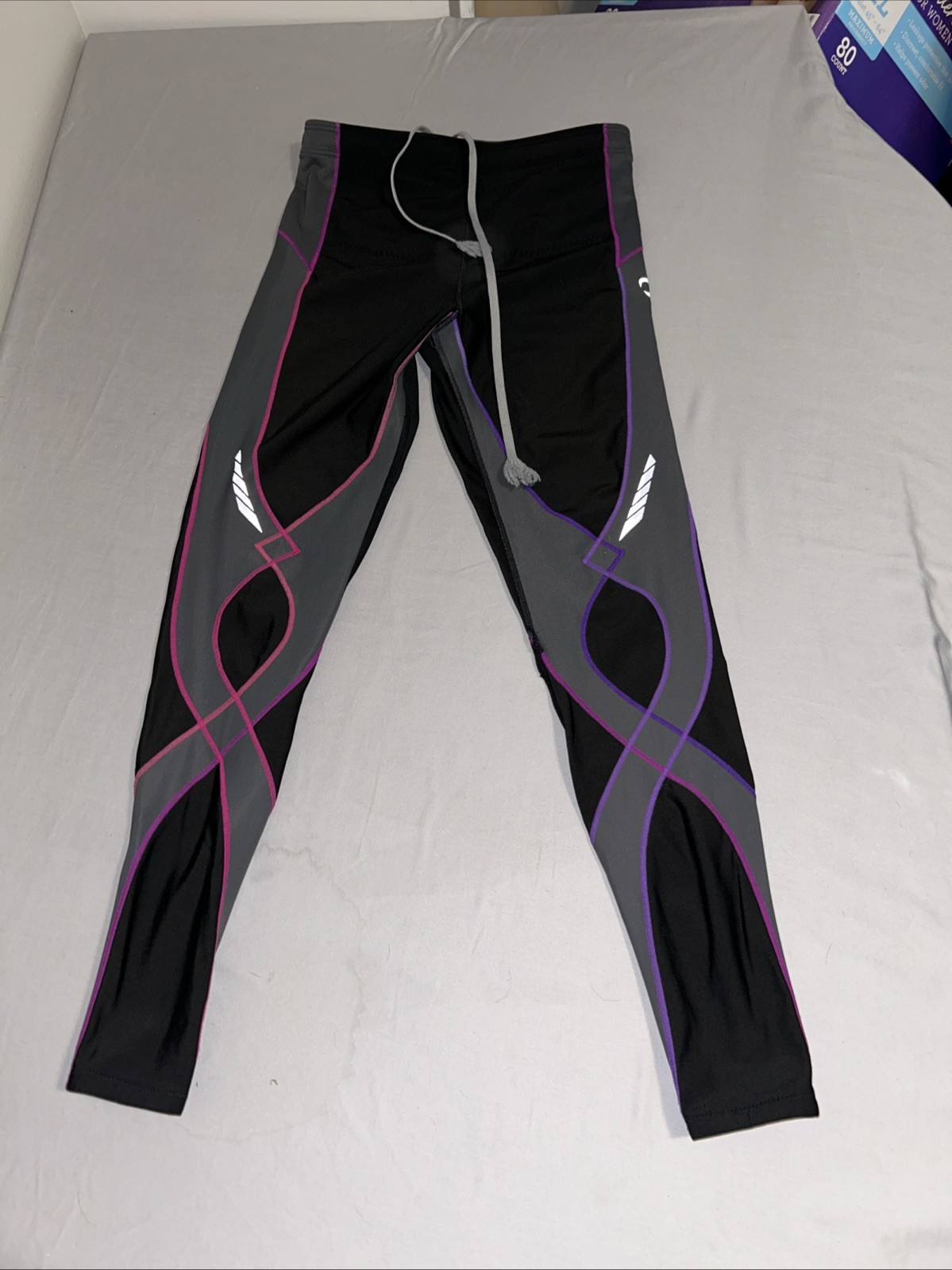 CW-X Leggings Womens L Black Joint Support Tight Compression Stretch Stabilyx