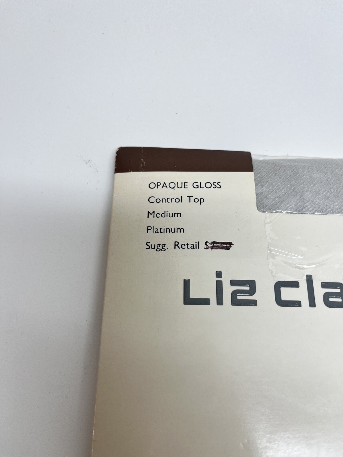 New Liz Claiborne Silky Sheer Pantyhose 887 Medium Opaque Gloss, VINTAGE 1990s