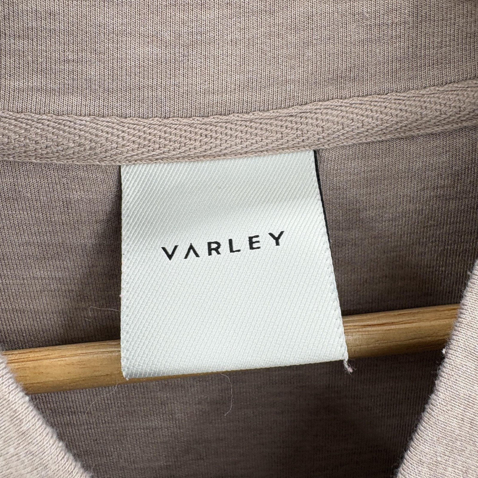 Varley Modena Longline Sweatshirt Womens Small Brown Doublesoft Cowl Neck Top