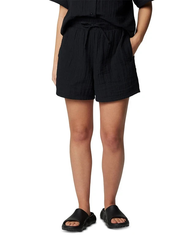 Columbia Holly Hideaway Breezy Shorts Women’s S Black Drawstring Elastic Waist
