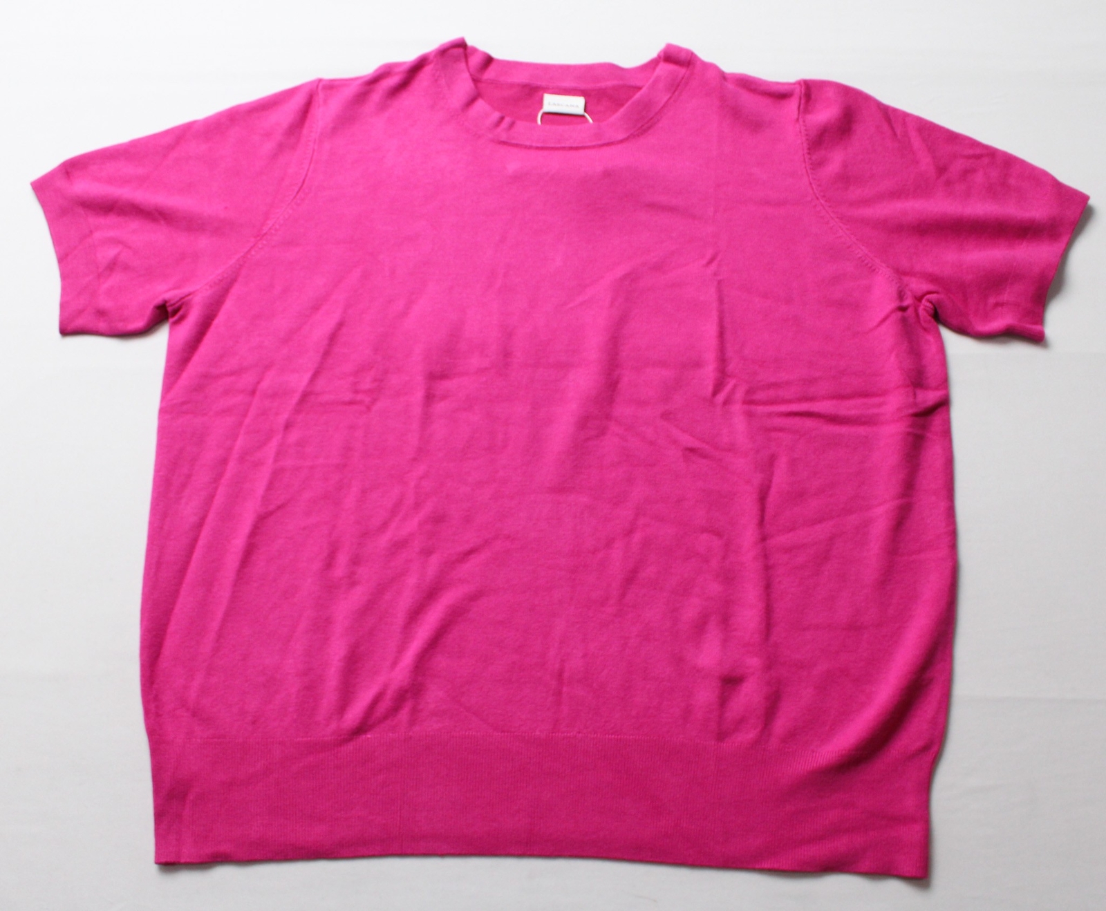 Lascana Women’s Short Sleeve Crew Neck Sweater CG2 Fuchsia Size 16/18 NWT