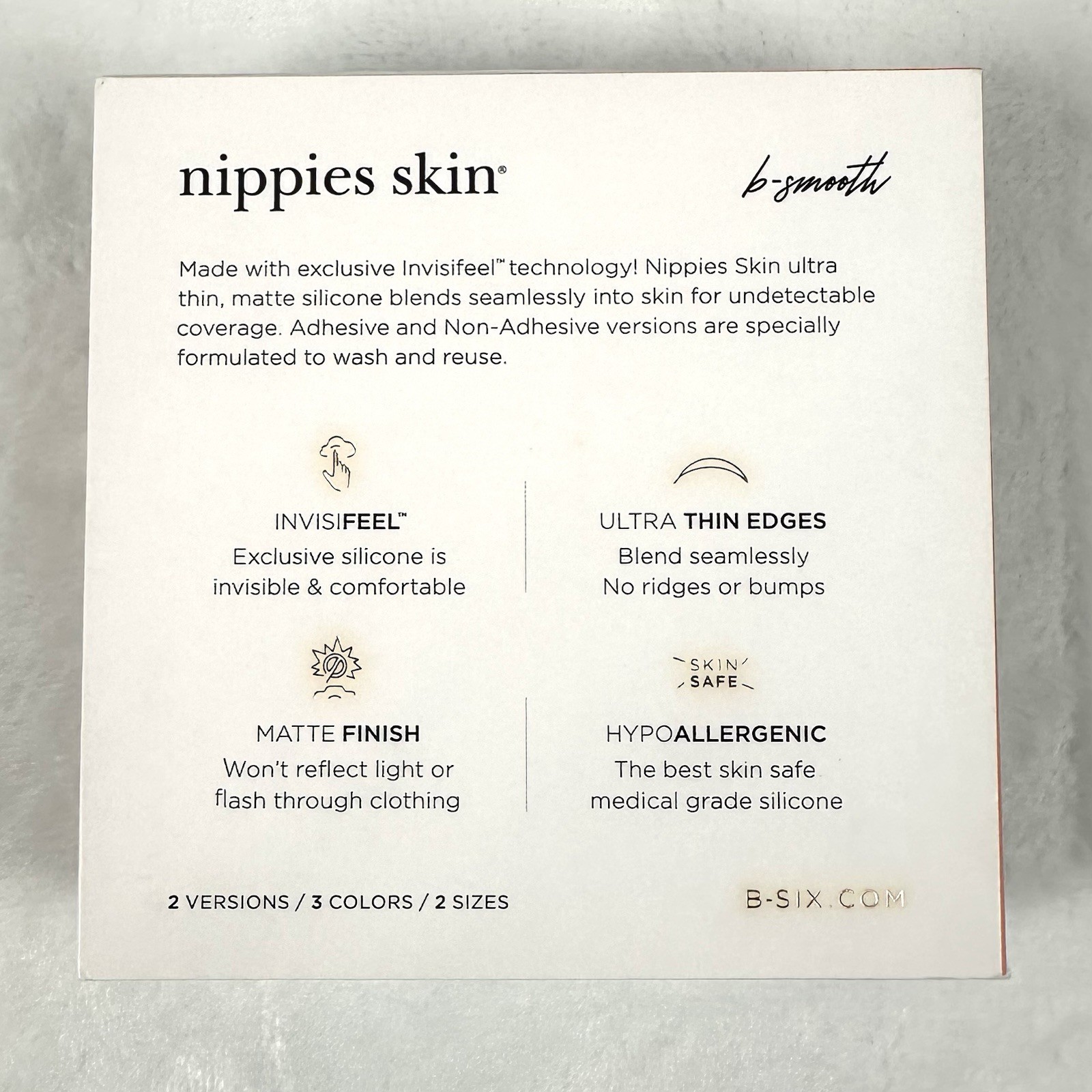 Nippies Skin B-SIX Nipple Cover Silicon Size 2 L/XL D+ Cup 4” CREME COLOR 1 Pair