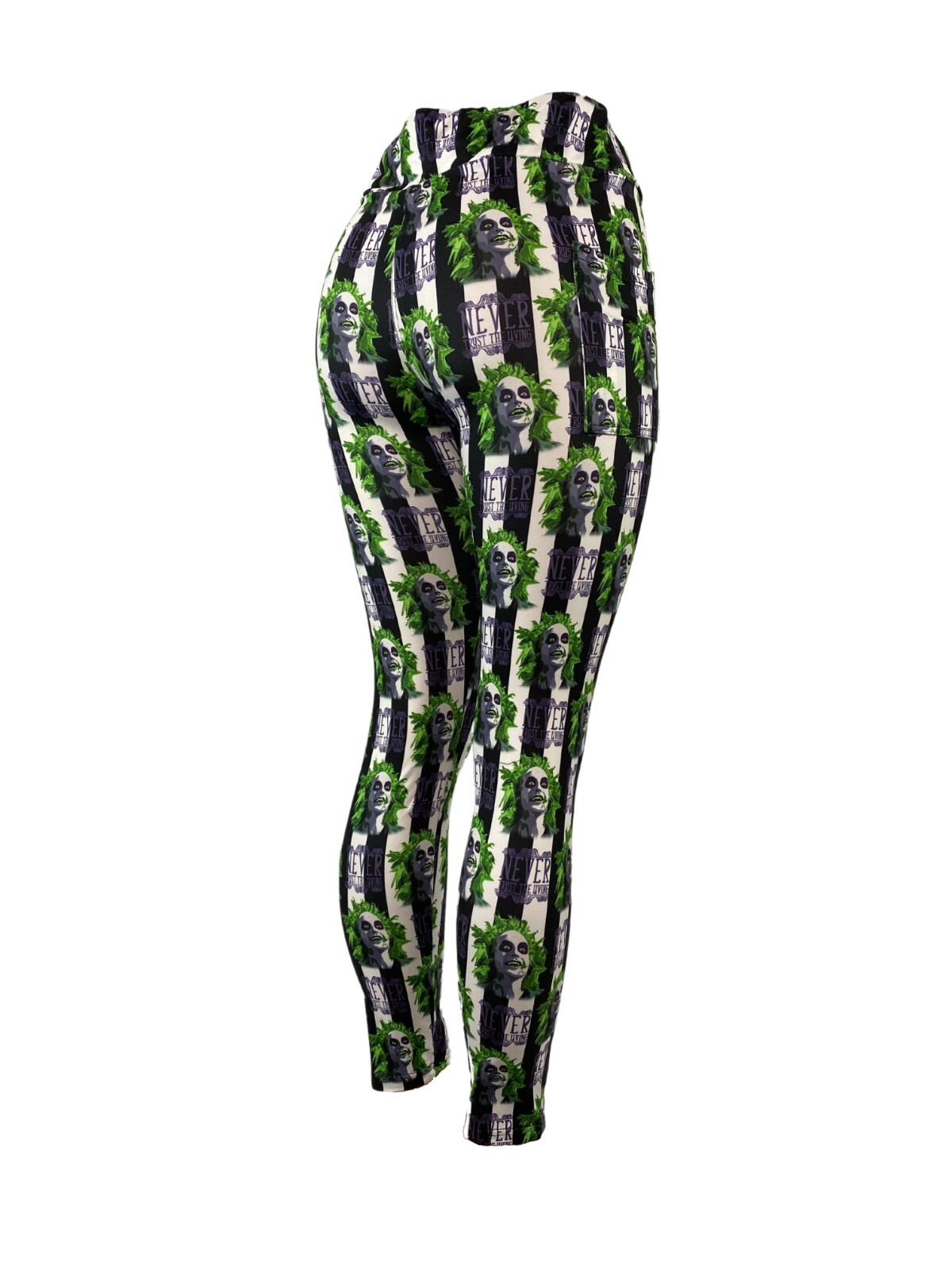 Beetlejuice Never Trust The living Super Soft Leggings Multiple Sizes w/ POCKETS