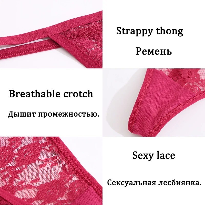 Women Sexy G-String Underwear Lace Panties Lingerie Thong Low Waist Intimates US